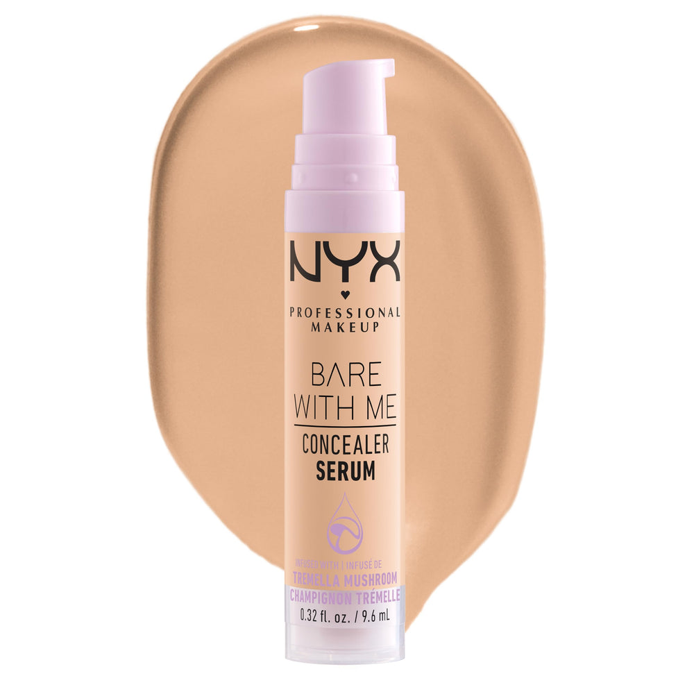 NYX Bare With Me Concealer Serum – la bouteille souligne l’hydratation jusqu’à 24 heures.