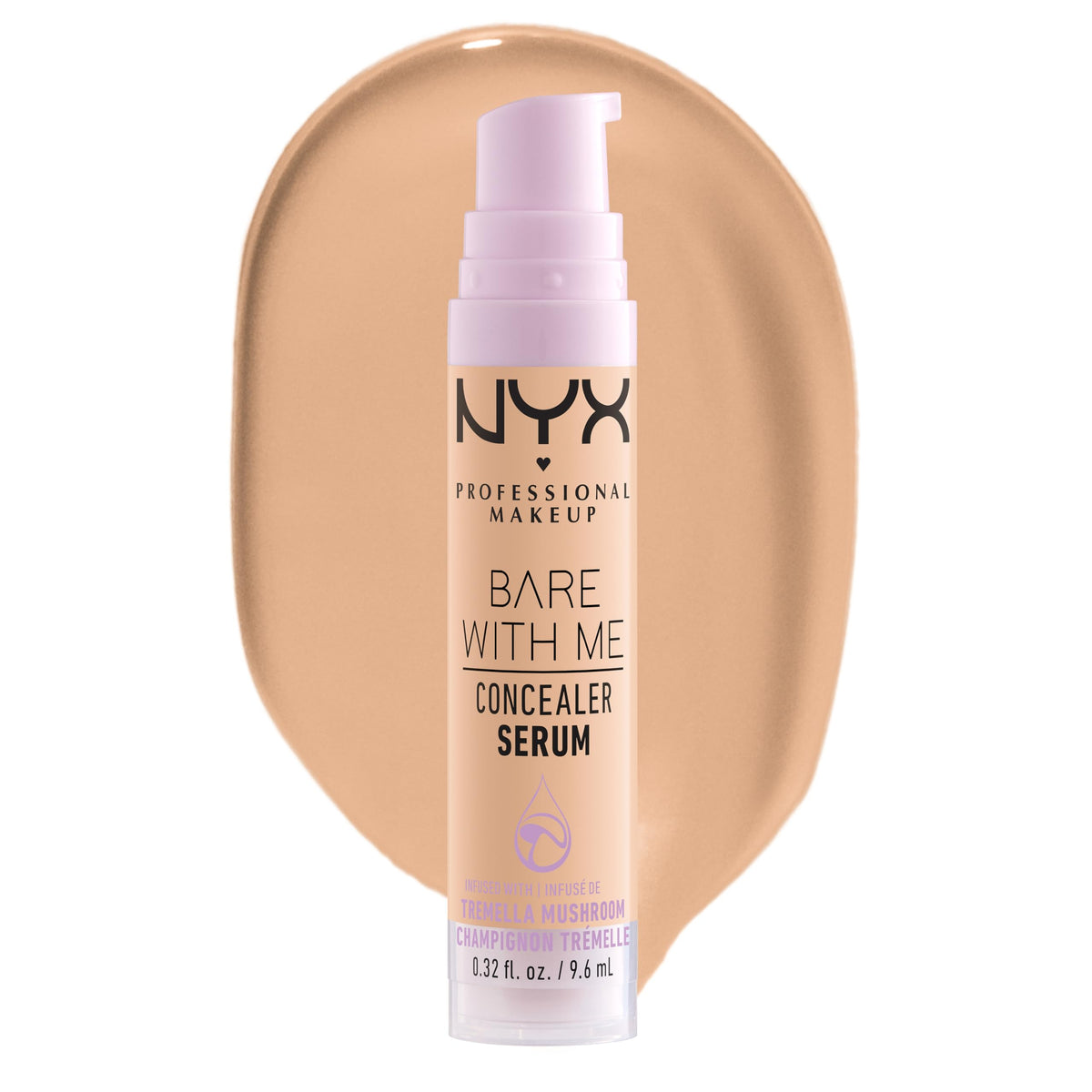 NYX Bare With Me Concealer Serum – la bouteille souligne l’hydratation jusqu’à 24 heures.