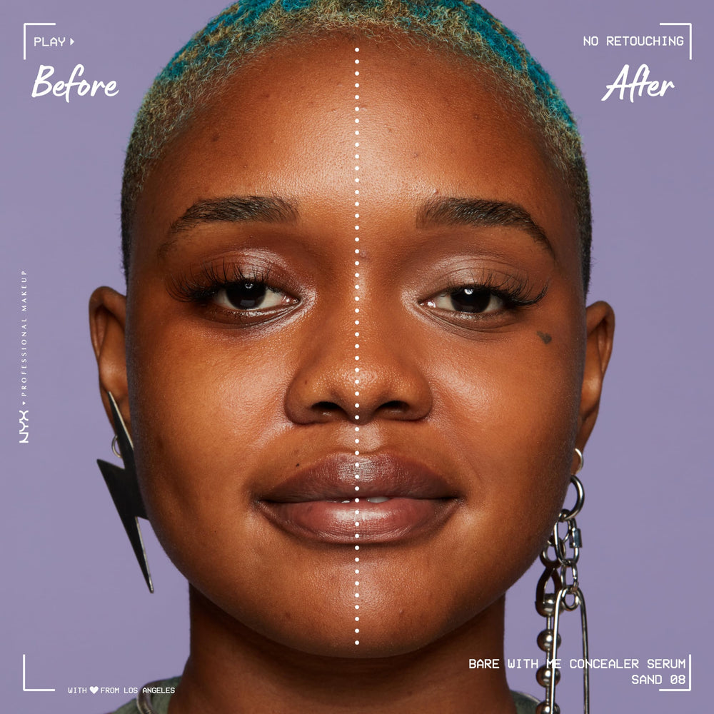 Application sous les yeux et sur le visage pour une couvrance naturelle.