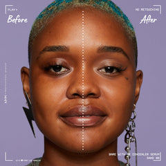 Application sous les yeux et sur le visage pour une couvrance naturelle.
