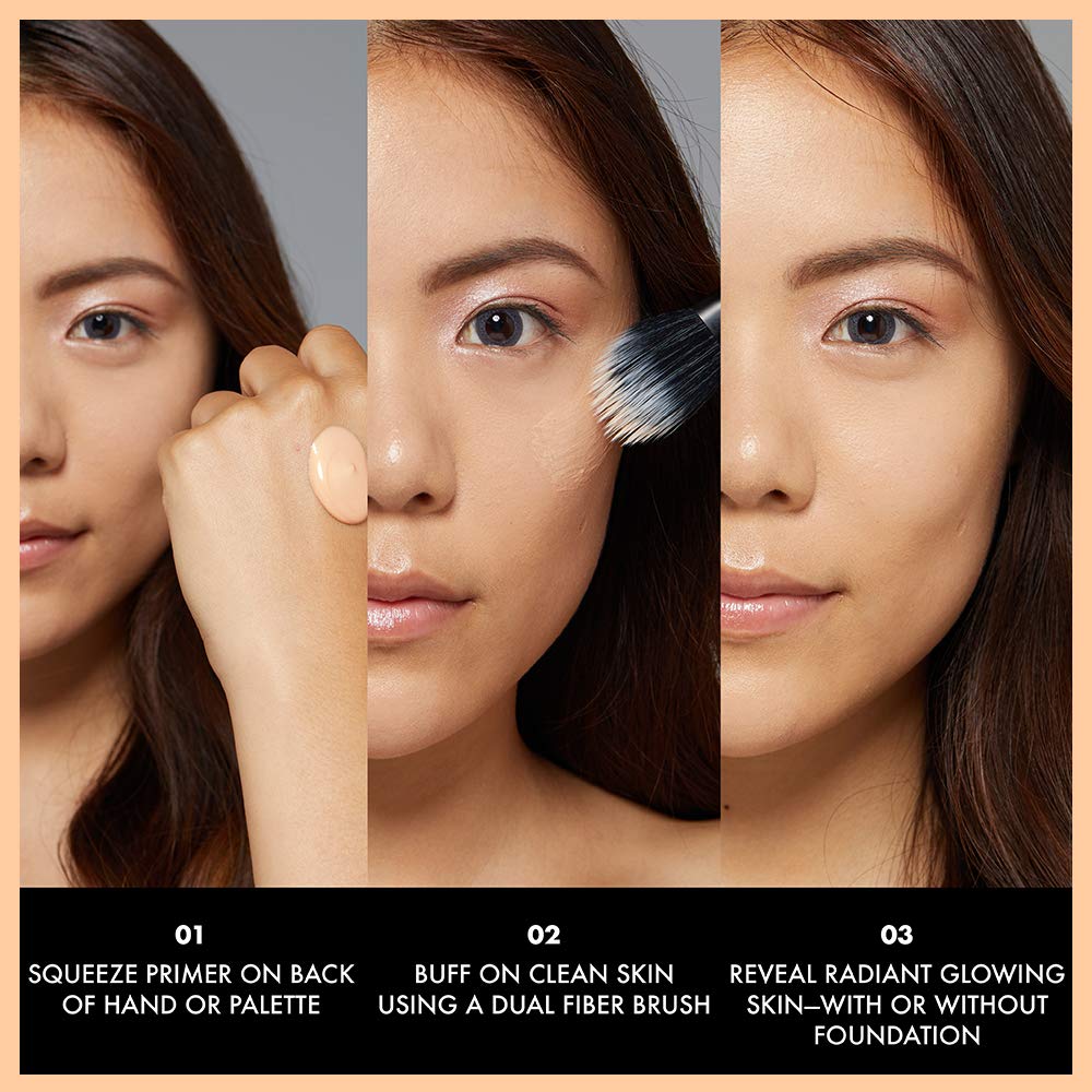 NYX Bright Maker Primer – teinte pêche, éclaire le teint sans lourdeur.