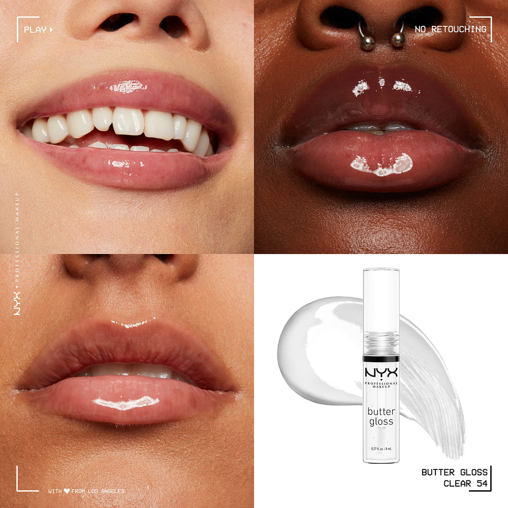 Lèvres satinées et non collantes grâce à ce gloss NYX Sugar Glass.