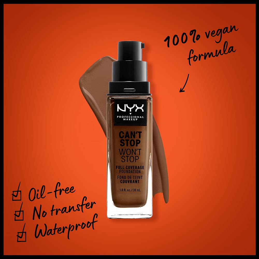 NYX Can't Stop Won't Stop, texture matte appliquée pour une peau lisse et uniforme