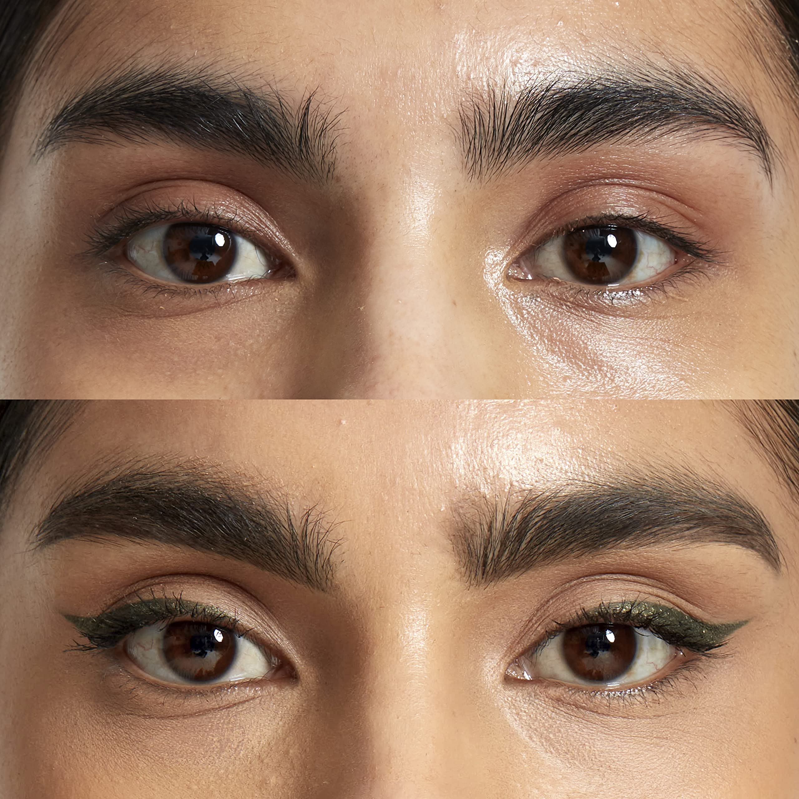 Crayon anti bavures NYX Olive Dorée, reste en place sous chaleur.