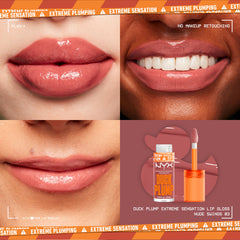 NYX Duck Plump Gloss: brillance intense et couleur pigmentée en une seule application.
