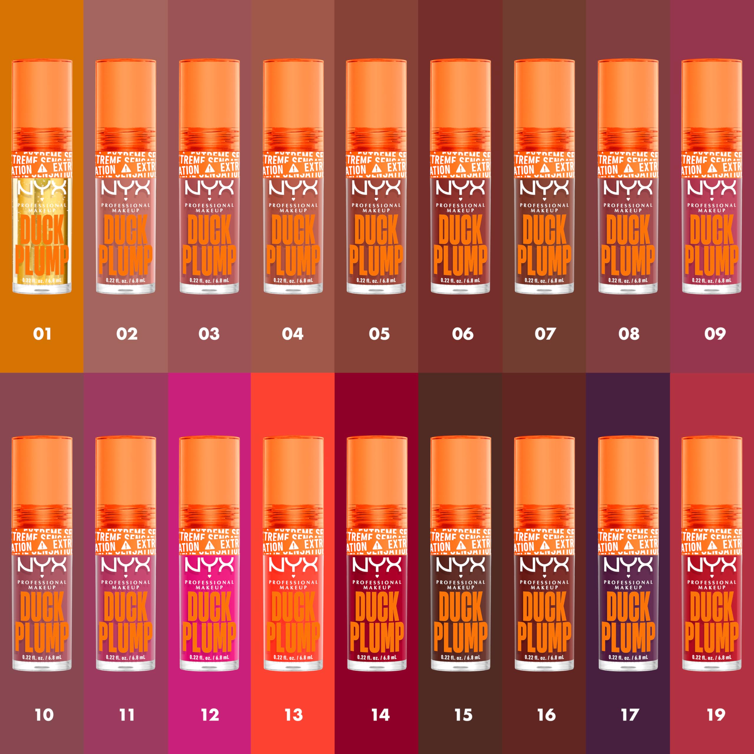 NYX Duck Plump gloss fini brillant lumineux pour lèvres captivantes.