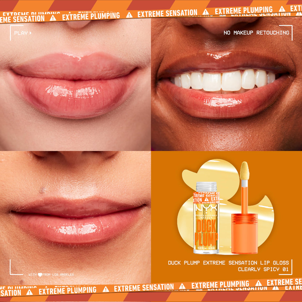 NYX Duck Plump gloss application en une seule passe pour couleur intense.