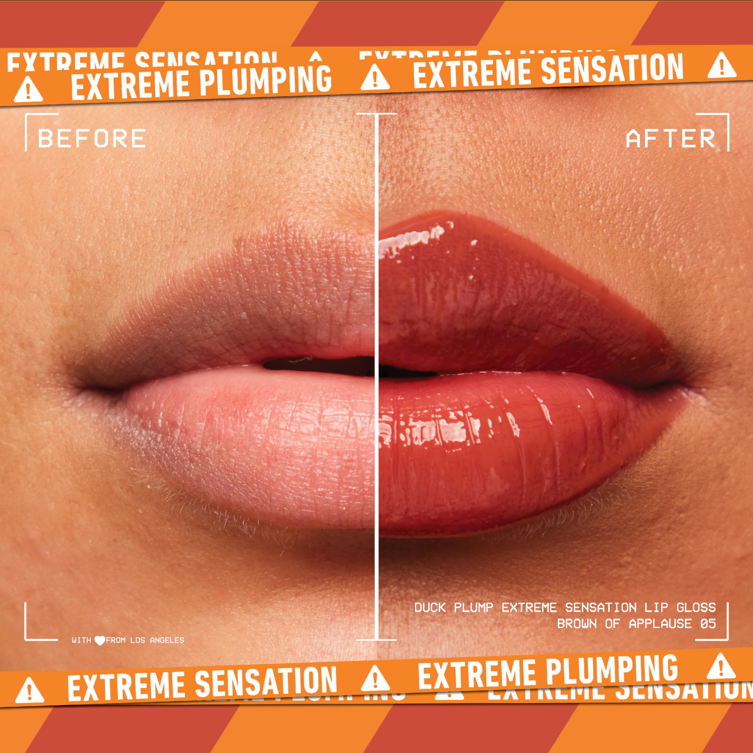 NYX Duck Plump Gloss teinte brun d'applaudissement pour un look audacieux et durable.