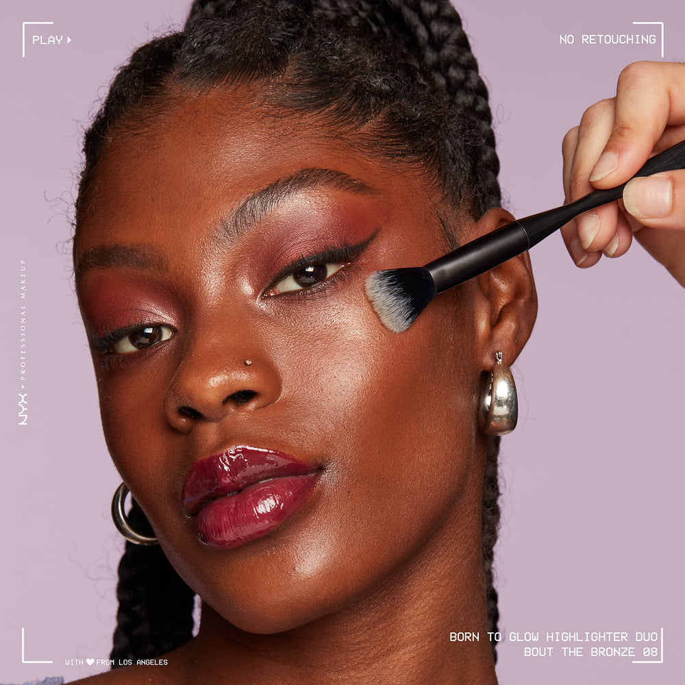 NYX enlumineur, application facile et effet lumineux personnalisable sur visage et corps.