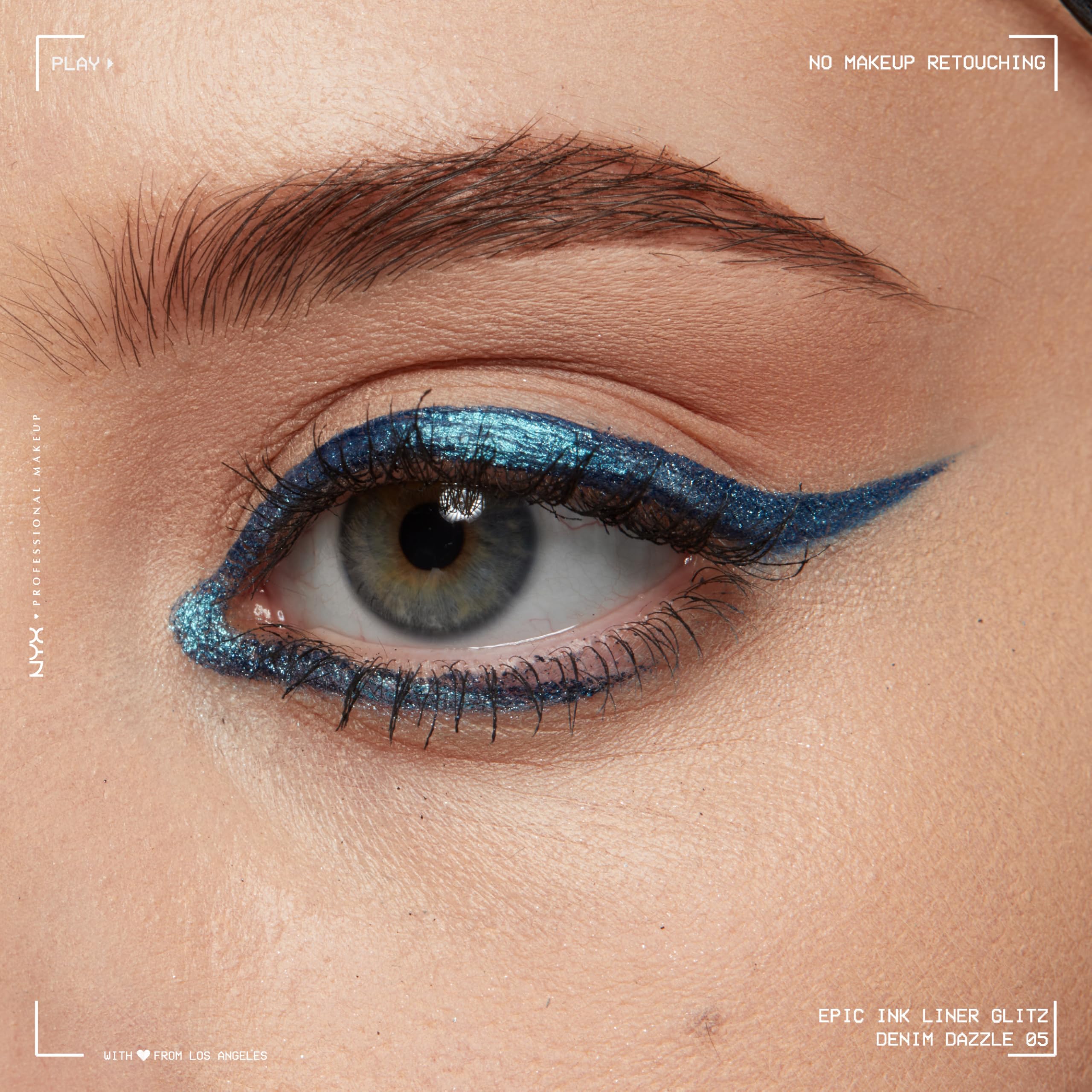 NYX PROFESSIONAL MAKEUP Epic Ink Glitz Liner – tenue jusqu’à 24 heures sans retouches.