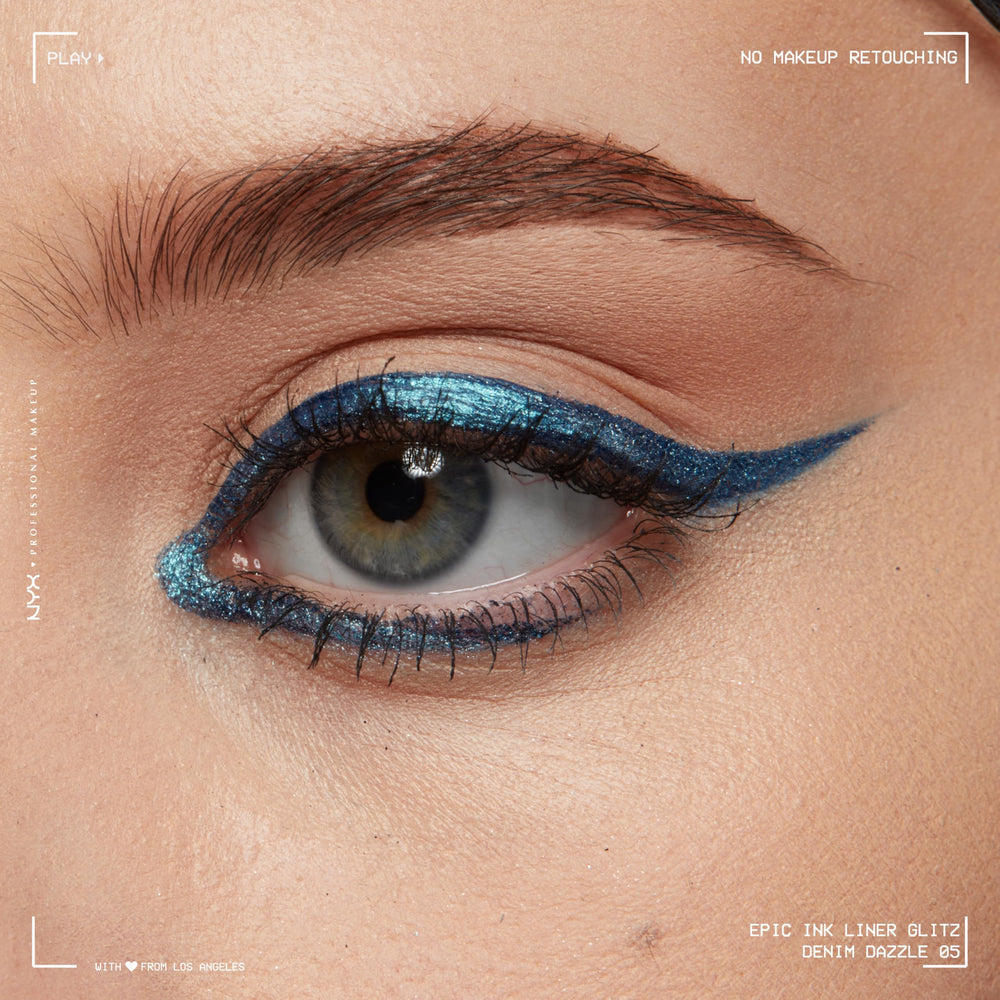 NYX PROFESSIONAL MAKEUP Epic Ink Glitz Liner – tenue jusqu’à 24 heures sans retouches.