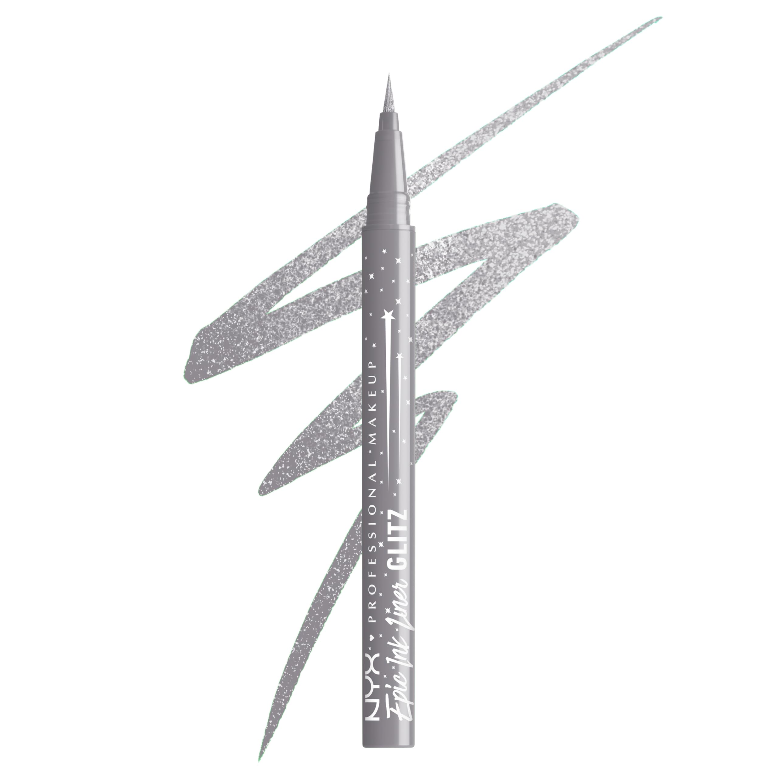 NYX Epic Ink Glitz liner pinceau ultra précis pour tracés nets et brillants.