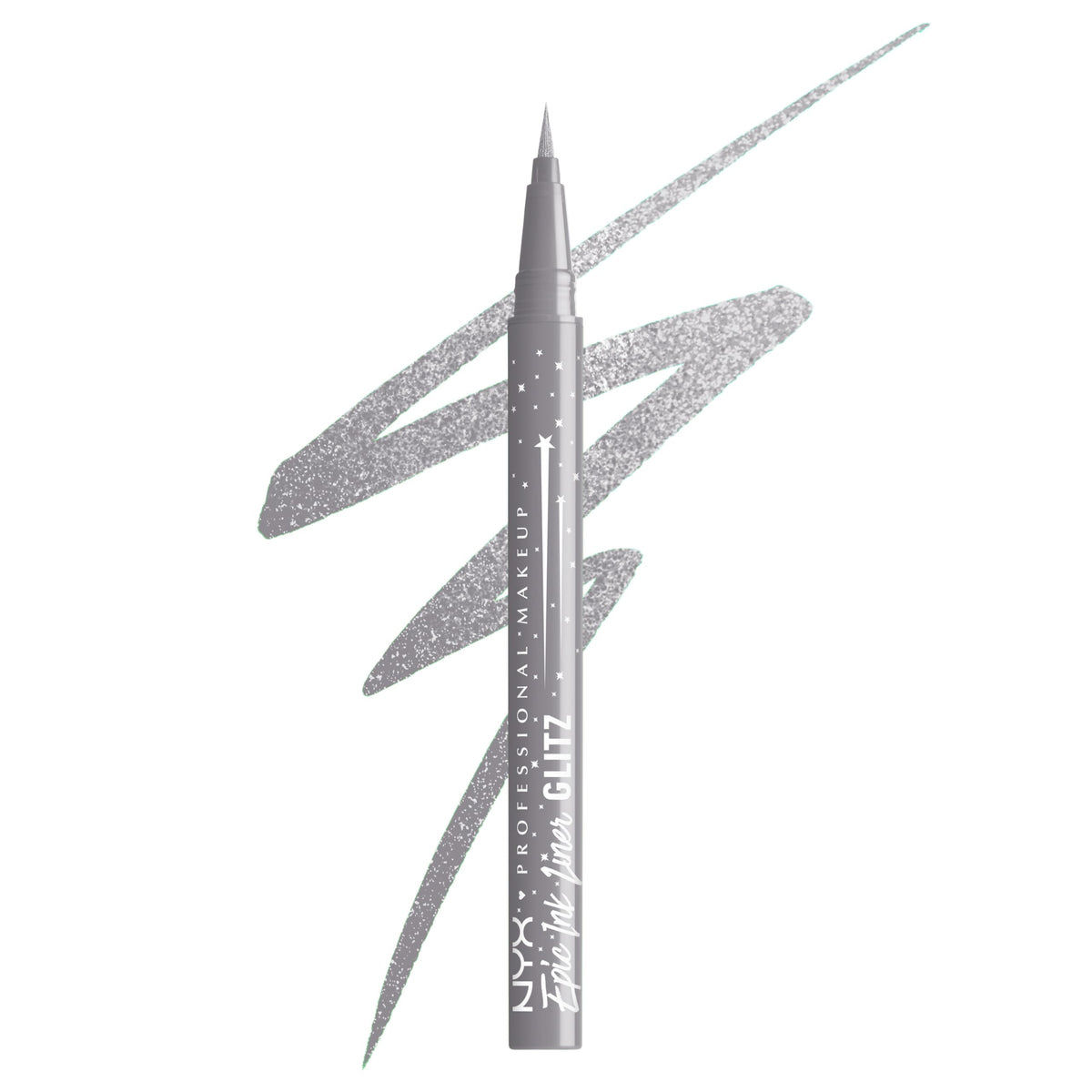 NYX Epic Ink Glitz liner pinceau ultra précis pour tracés nets et brillants.