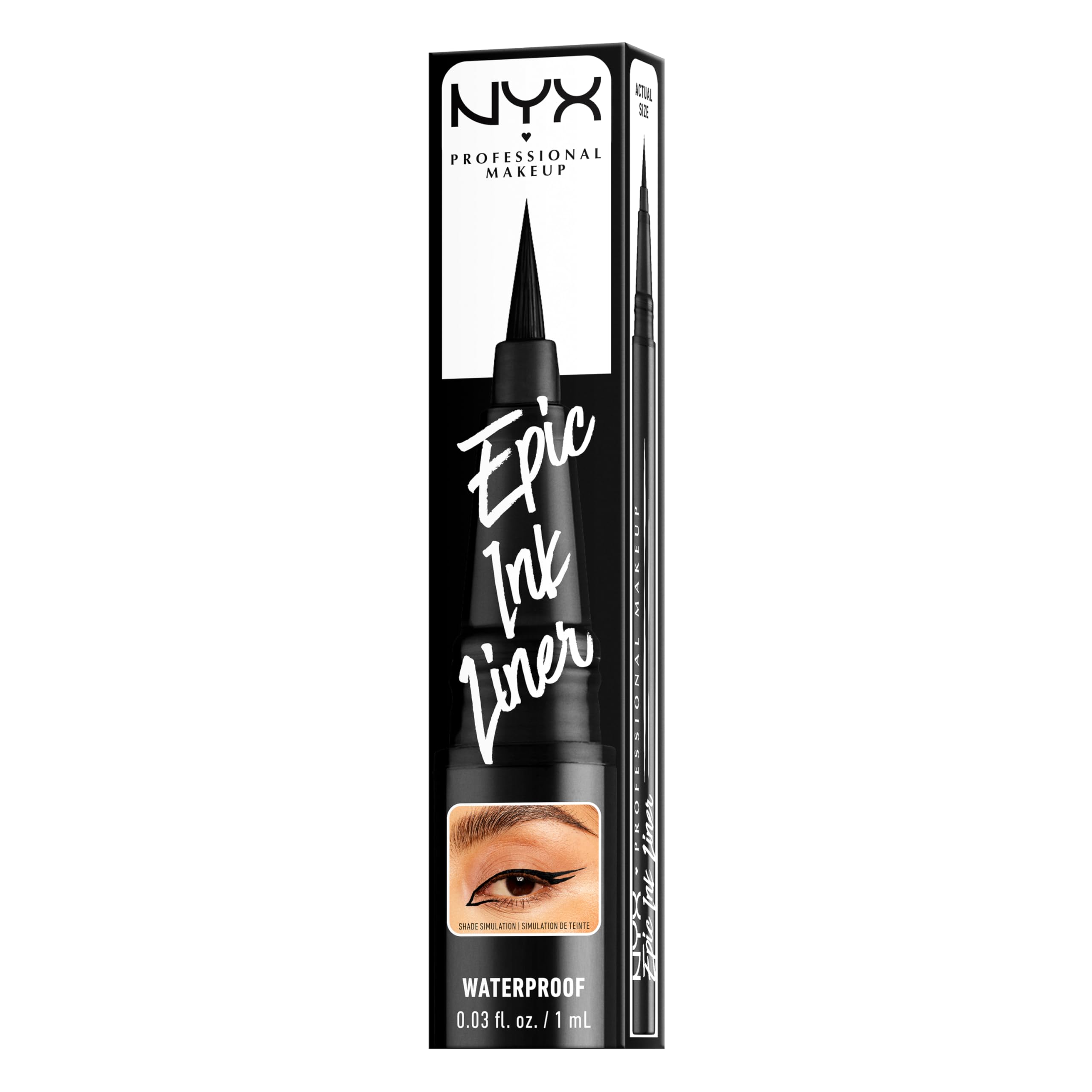 NYX Epic Ink Liner démonstration d un trait net en un passage