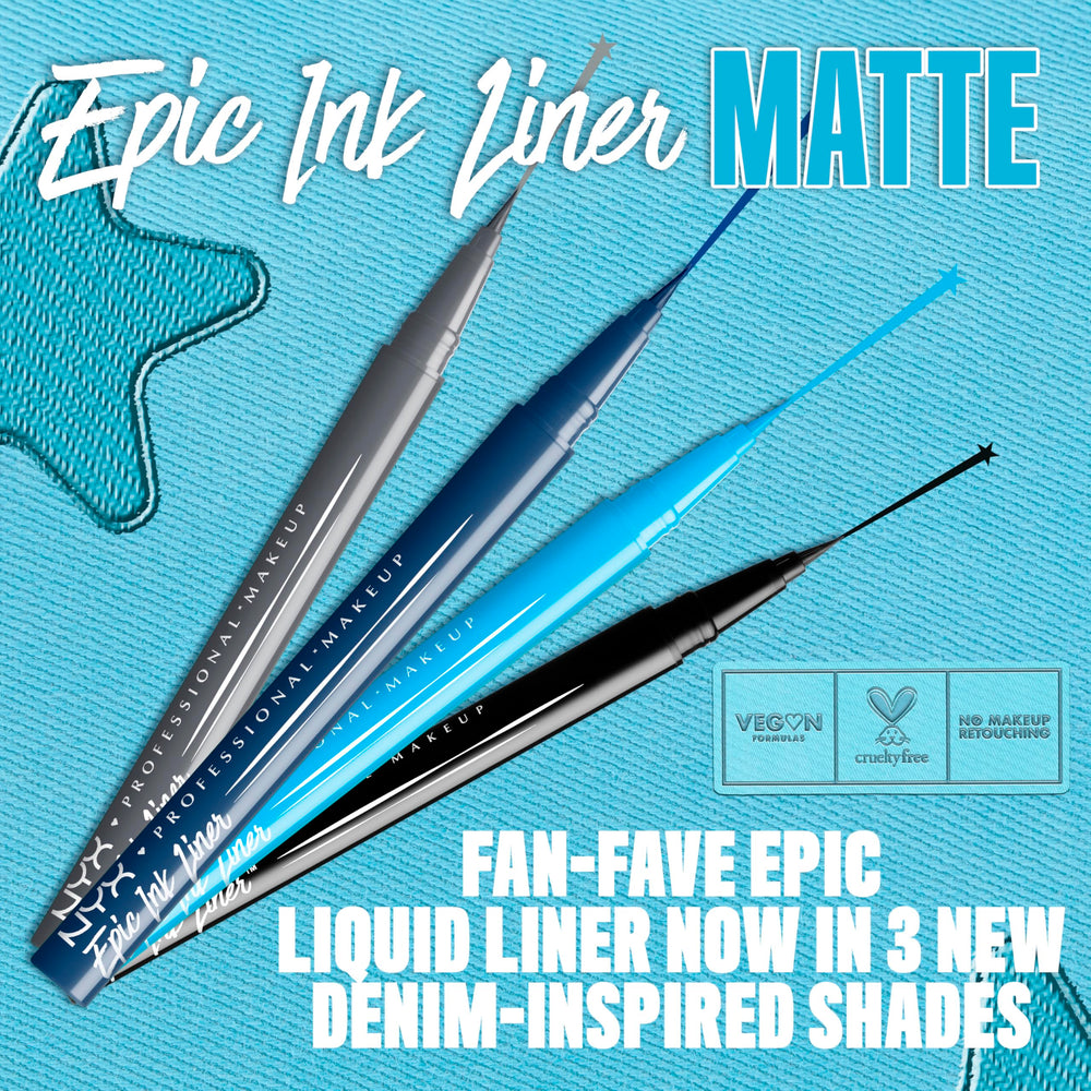 Nyx Epic Ink Liner, finition matte résistante et sans bavure.