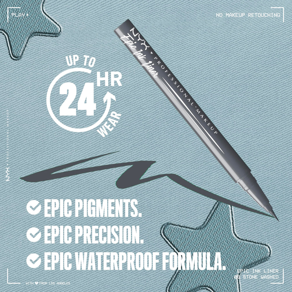 NYX Epic Ink Liner pointe flexible pour des coups de pinceau fluides