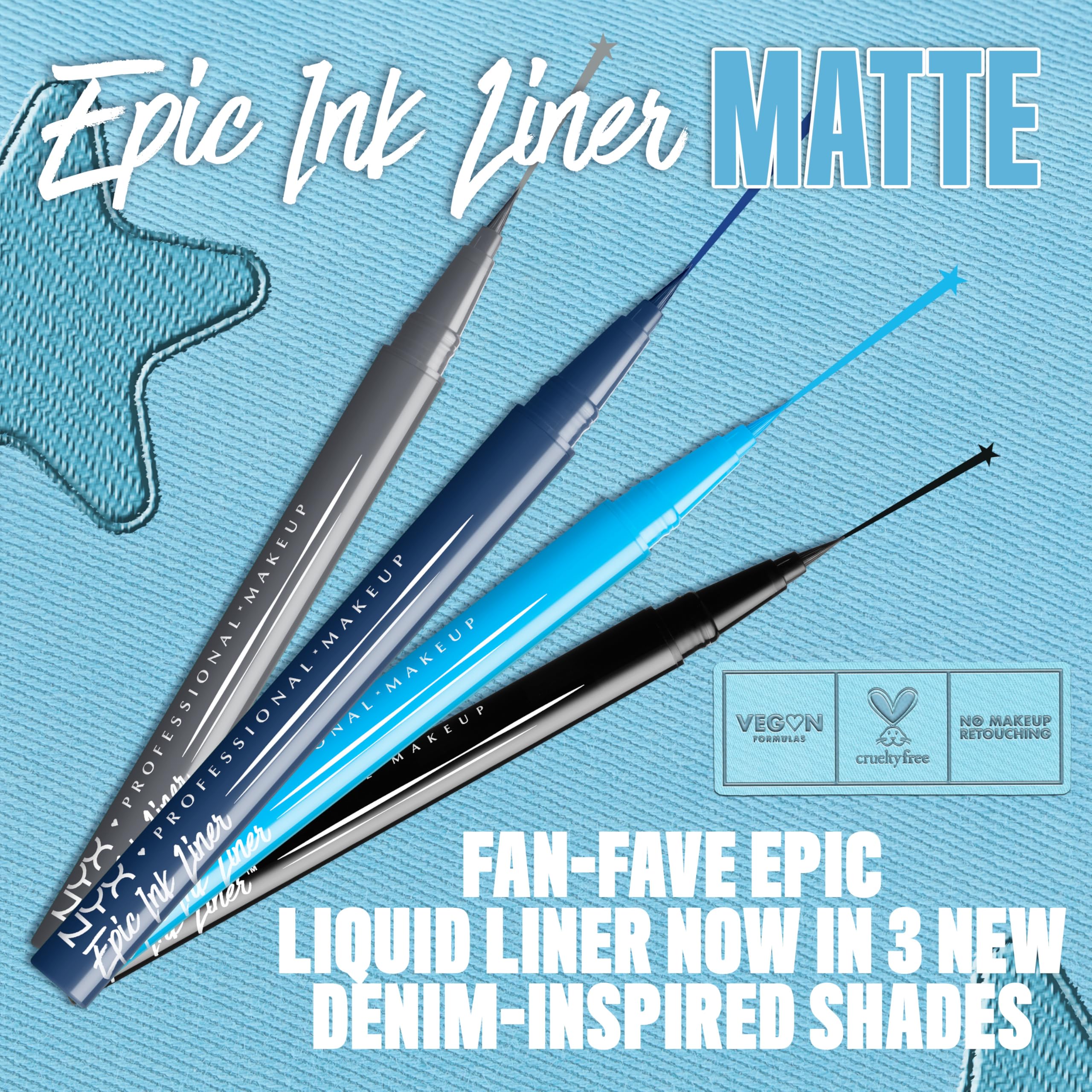 NYX Epic Ink Liner swatch pigment intense sur peau