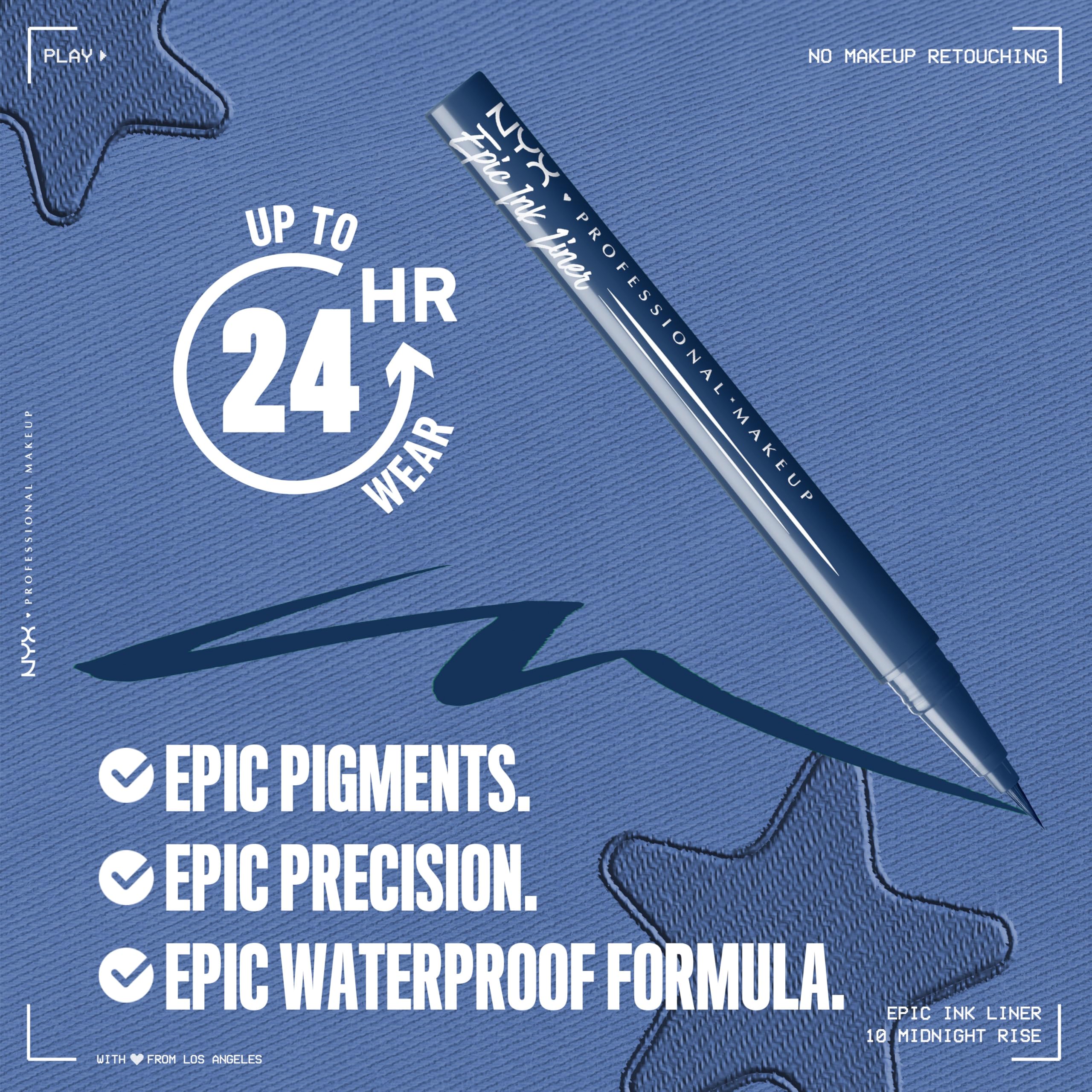 NYX Epic Ink Liner pointe ultra précise pour traits nets