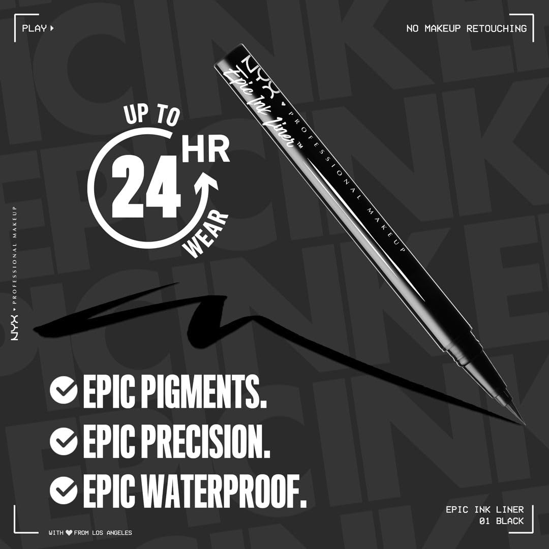 NYX Epic Ink Liner noir intense pour un pigment durable