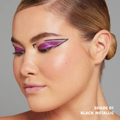 NYX Epic Wear Metallic Liner noir métallique pour regard intense et longévité.
