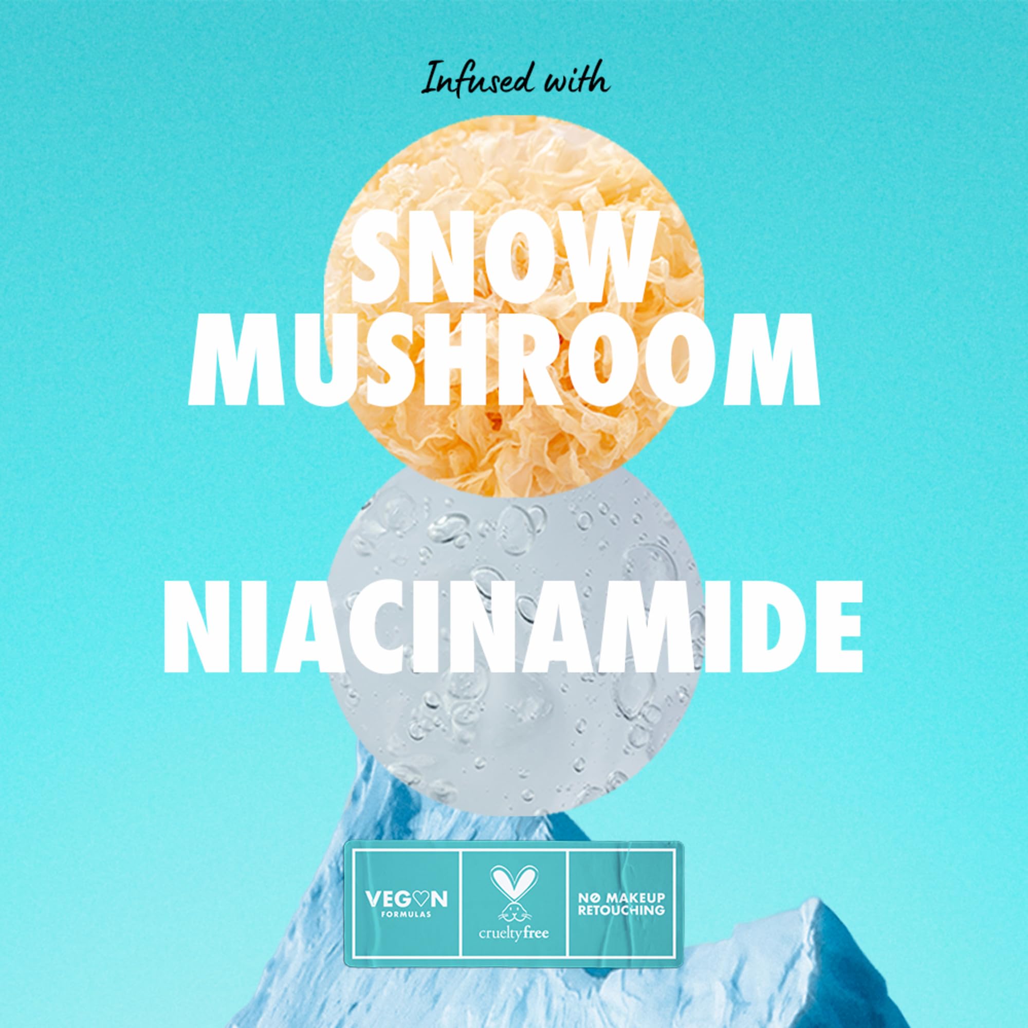 Hydratation durable de 24 heures grâce au champignon des neiges