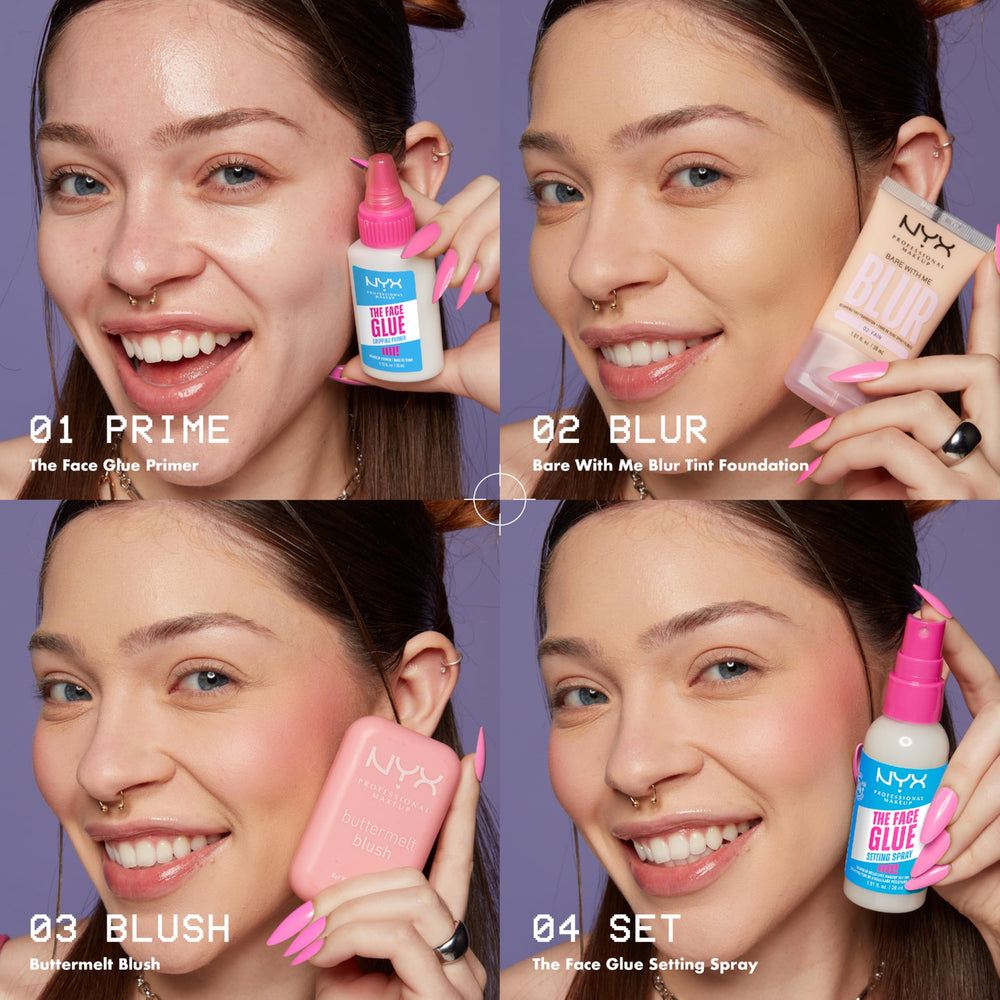 NYX Face Glue Setting Spray — produit cruelty-free certifié par PETA.
