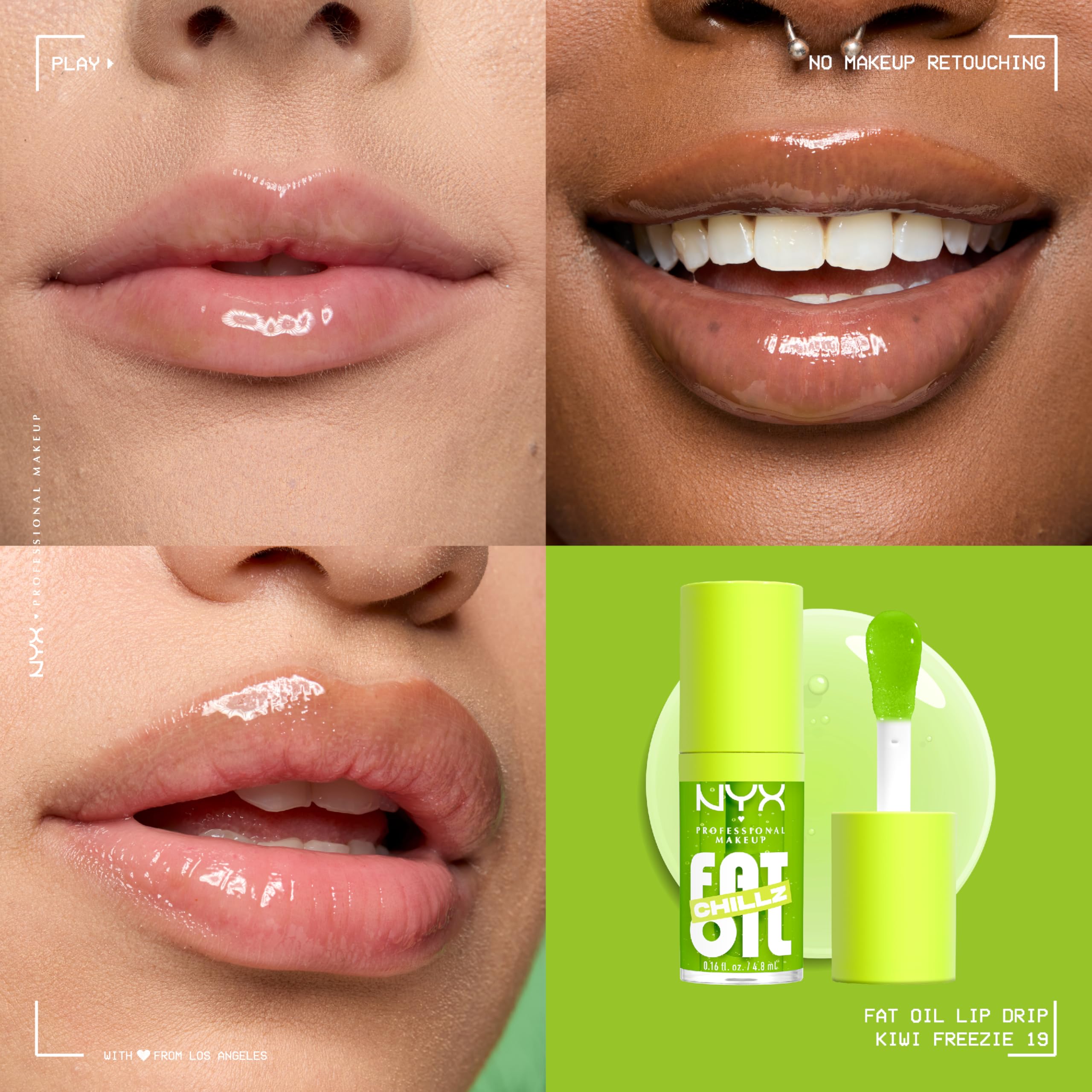 NYX Fat Oil Chillz Kiwi Freeze – applicateur précis, application facile.