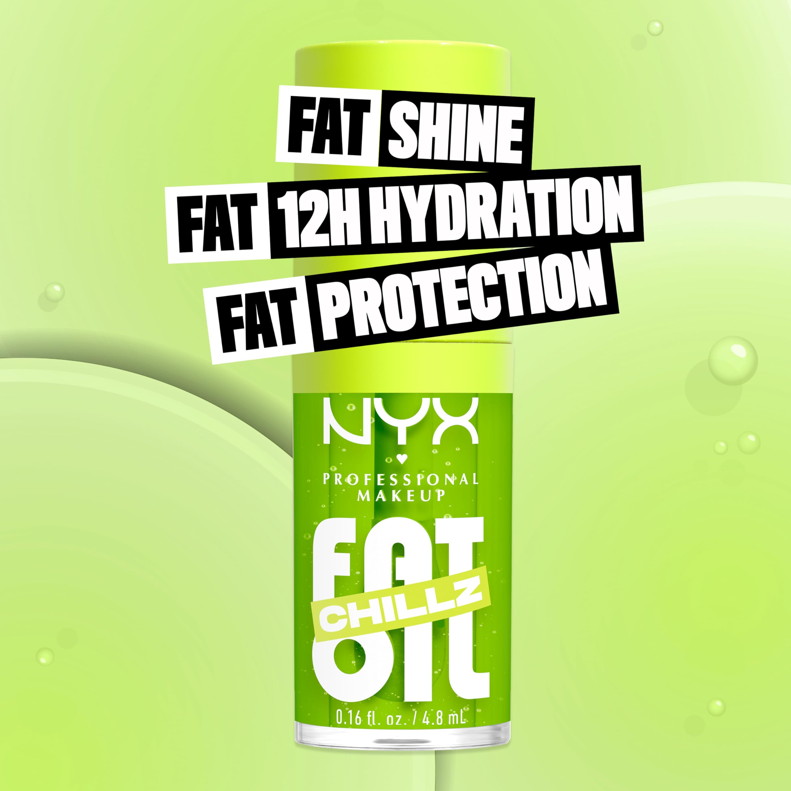 NYX Fat Oil Chillz Kiwi Freeze – hydratation jusqu'à 12 heures grâce aux huiles.