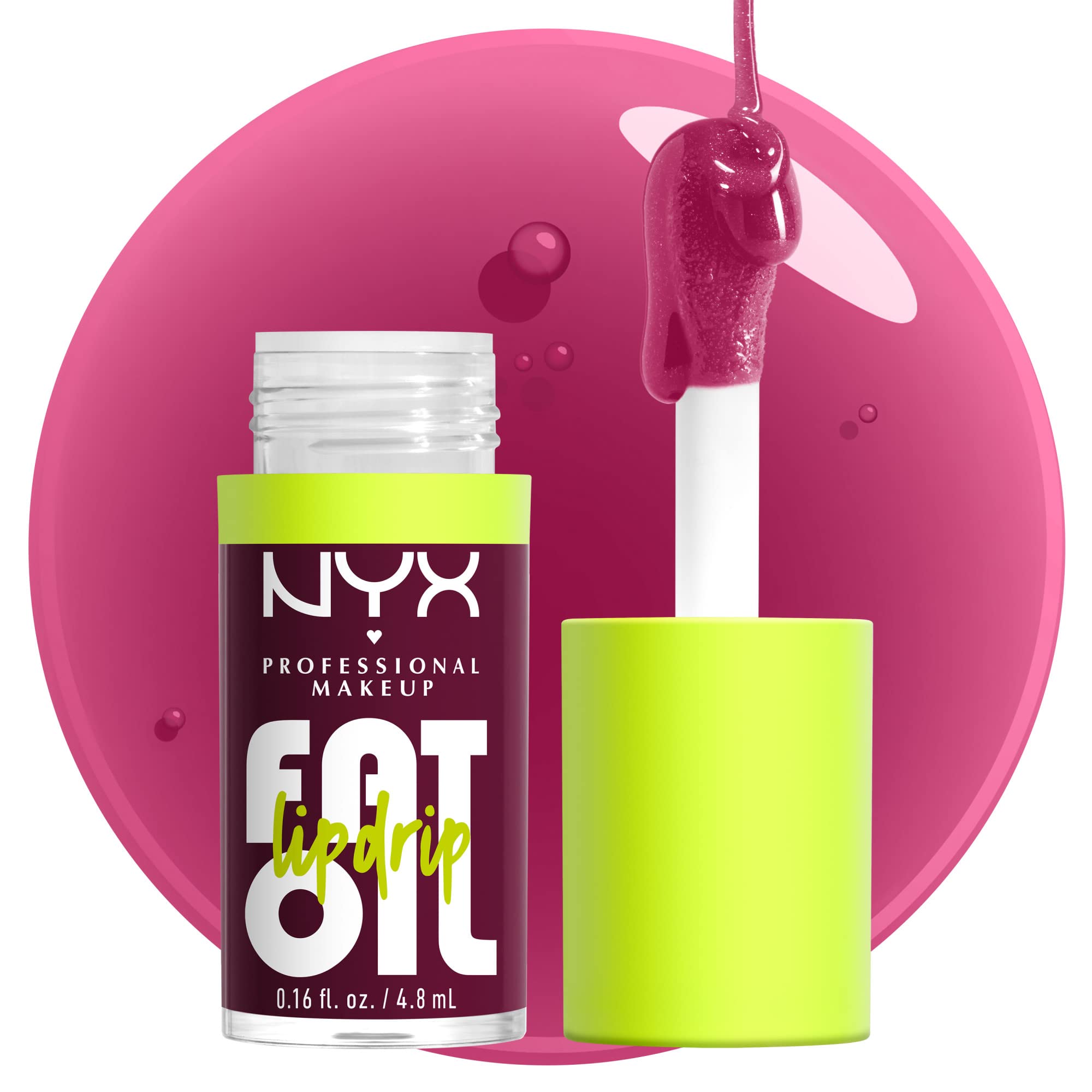NYX Fat Oil Lip Drip fini brillant complétant un look maquillage des lèvres