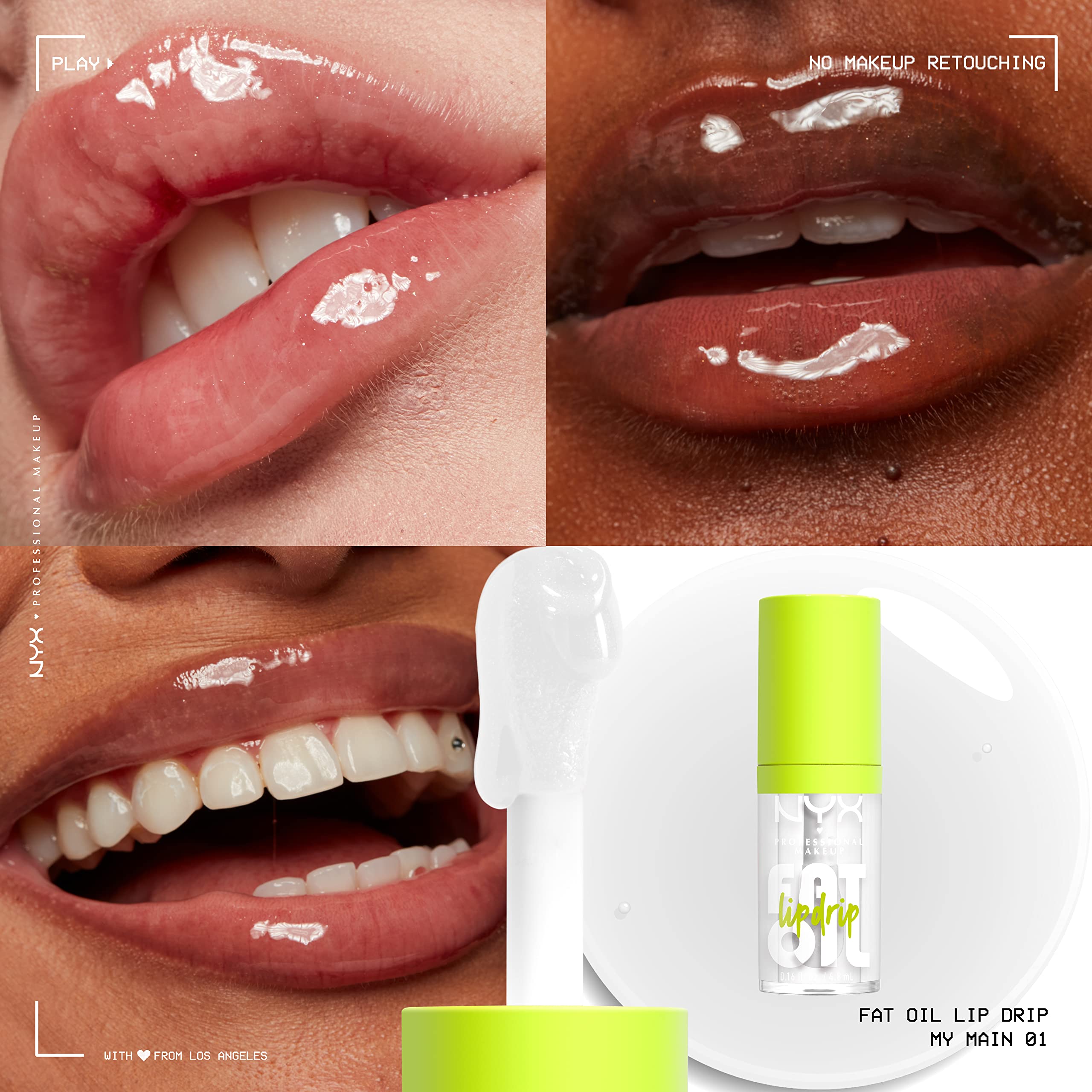 NYX Lip Drip teinte naturelle pour un look discret.