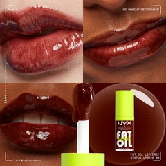 NYX Fat Oil Lip Drip texture huile hydratante sur les lèvres