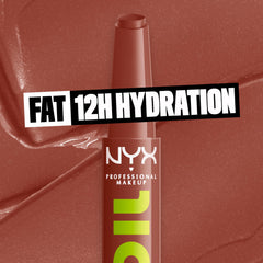 Teinte rose clair sur les lèvres avec NYX Fat Oil Slick Click