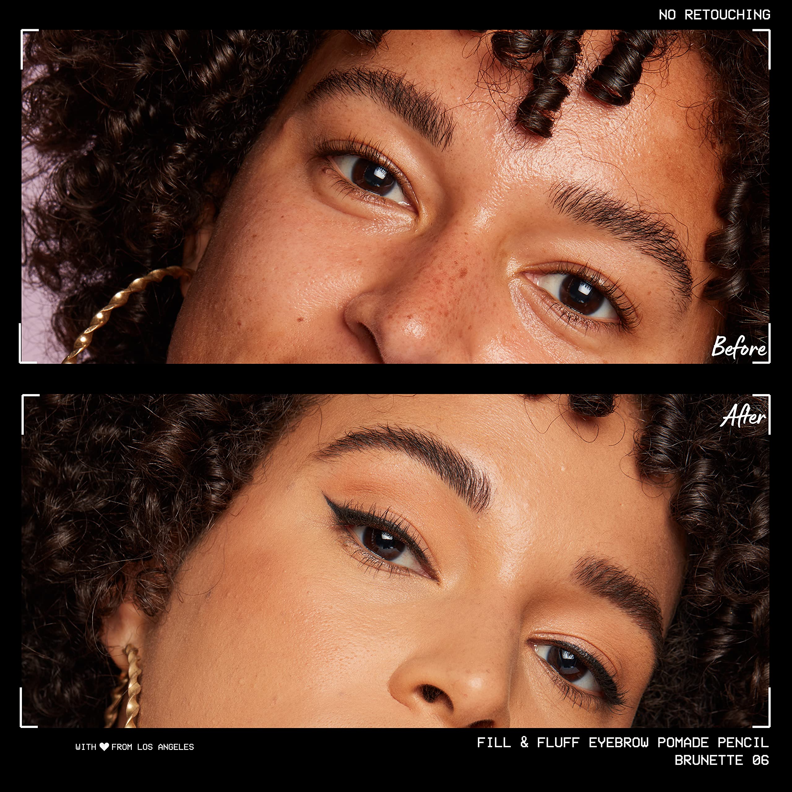 NYX Fill & Fluff Sourcils Brun — texture cire légère pour un tracé contrôlé.