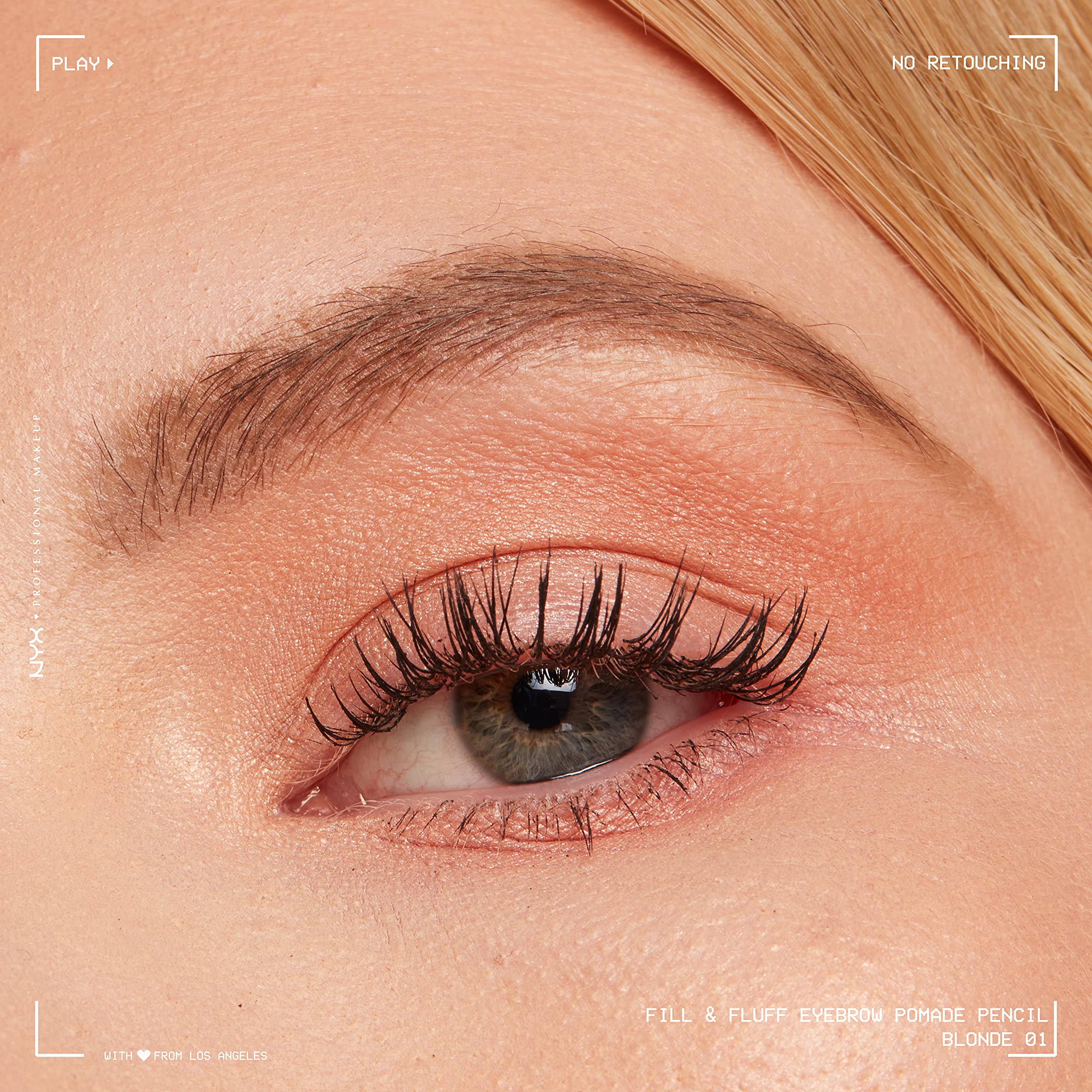 NYX Fill & Fluff teinte Blonde pour sourcils clairs parfaitement coordonnés.