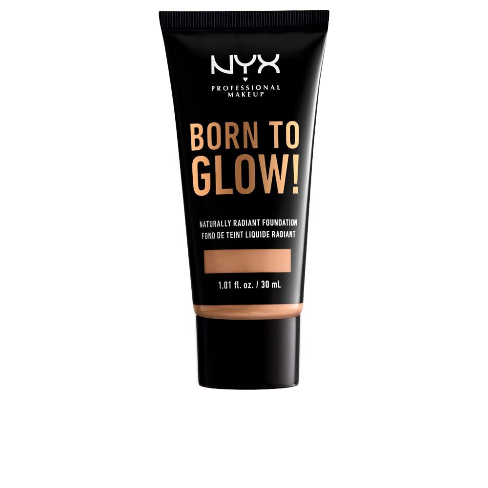 Fond de teint NYX PROFESSIONAL MAKEUP, teinte olive moyenne, éclat naturel et tenue légère.