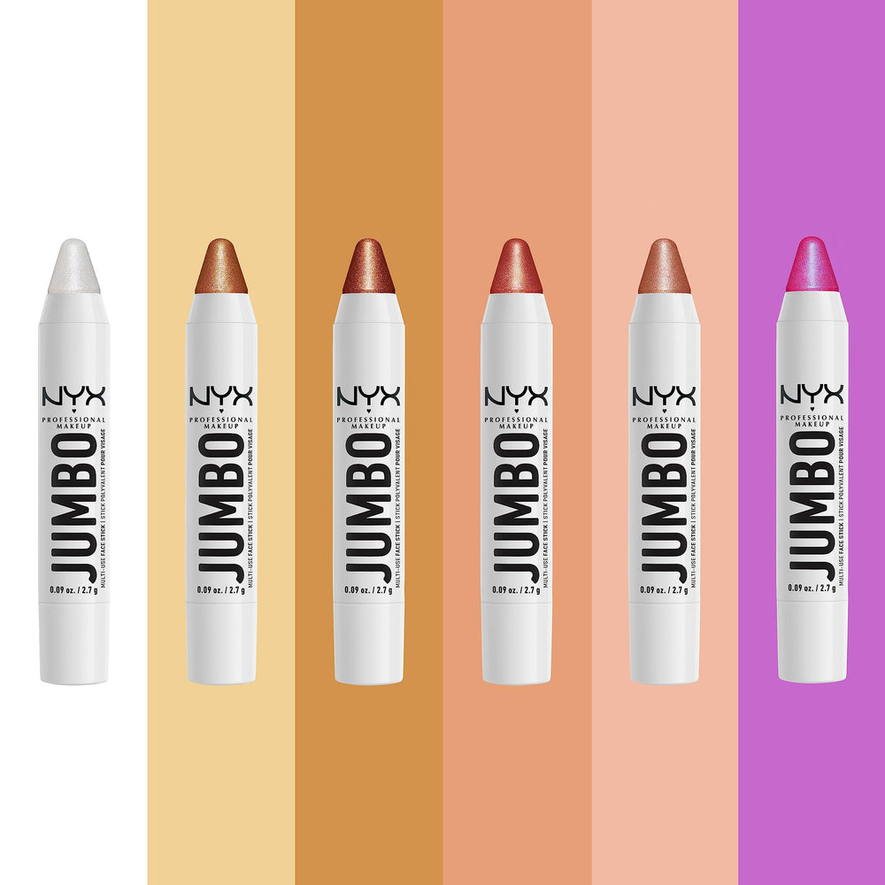 NYX Jumbo Dorée peut être superposé pour intensifier l'éclat.