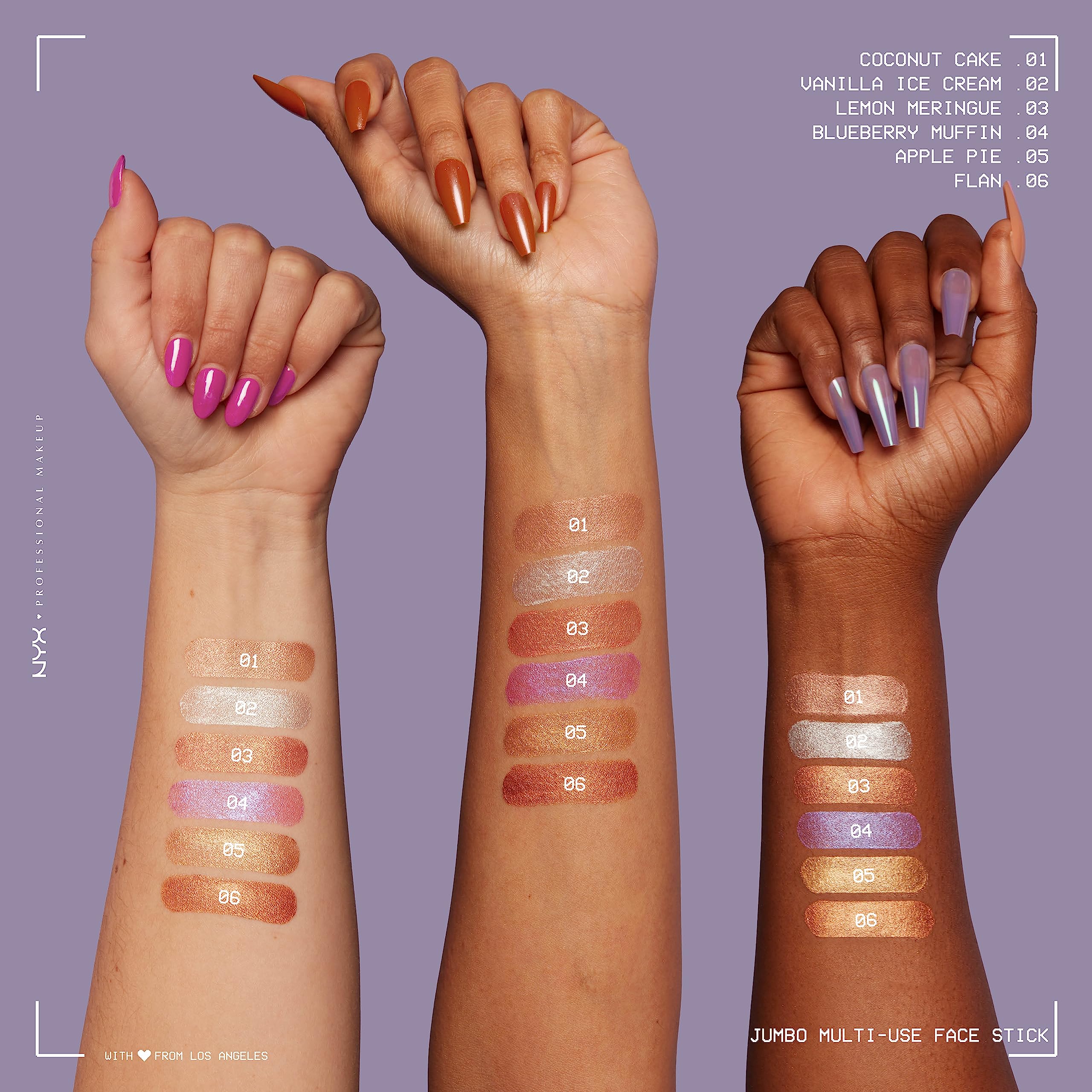 NYX Jumbo Dorée retouches rapides sur les pommettes tout au long de la journée.