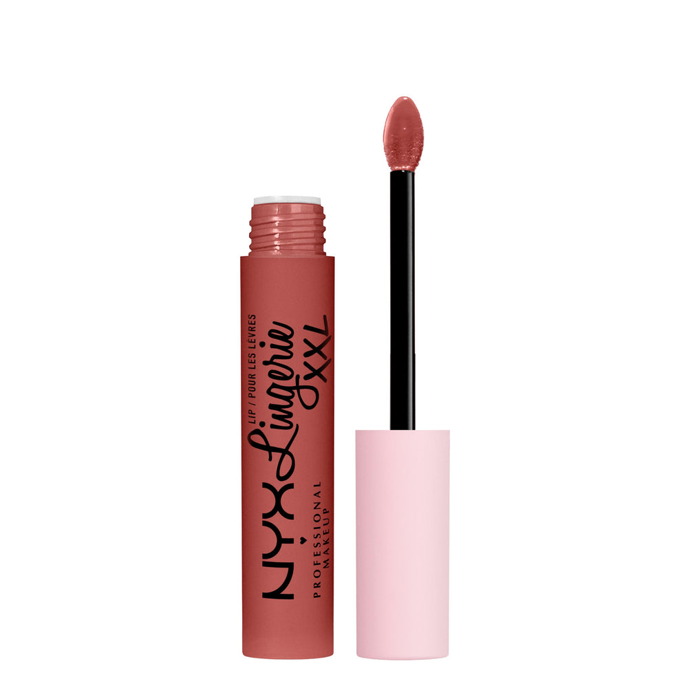 NYX Lip Lingerie XXL Mat : texture mate et rouge rose pour une tenue longue durée.