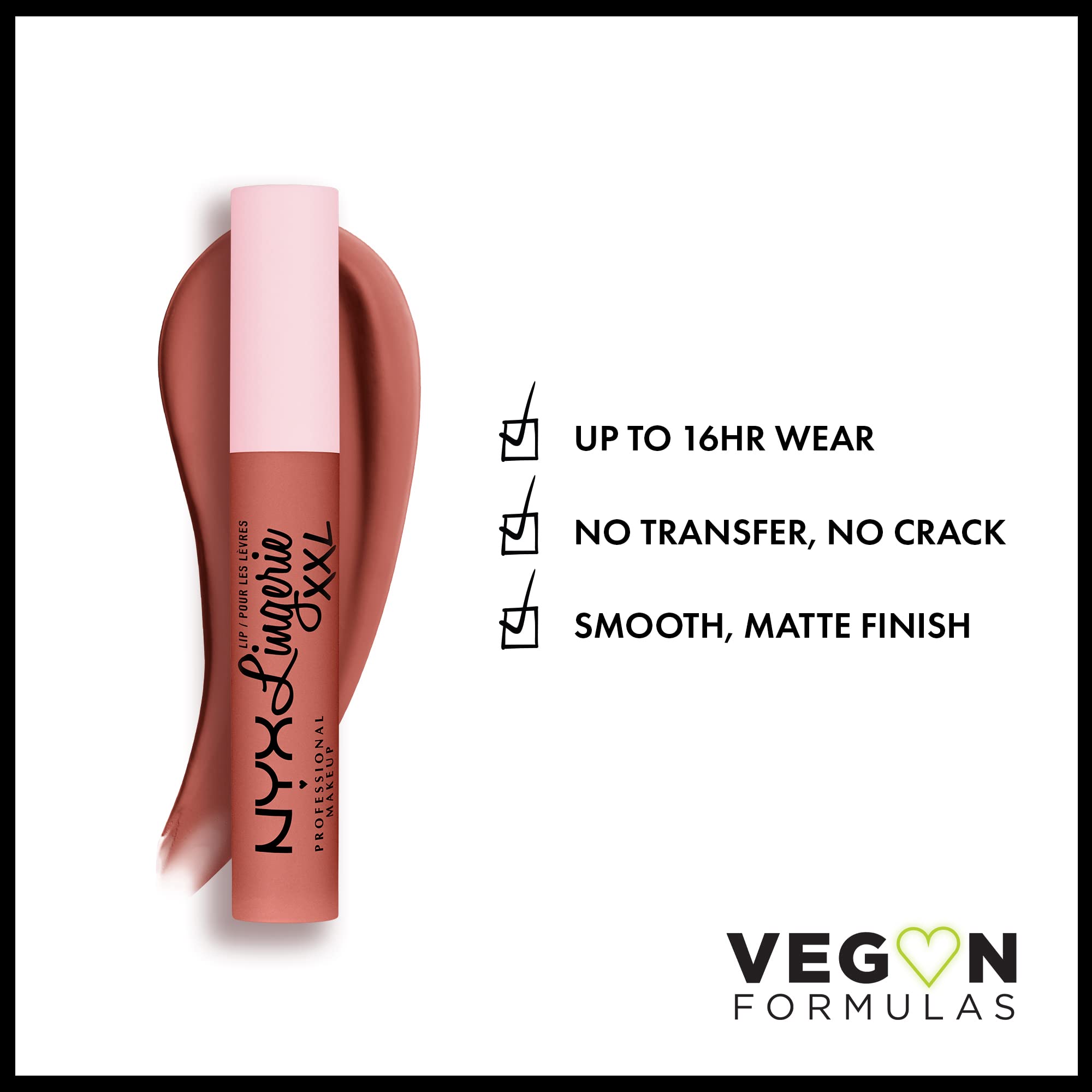Application précise de NYX Lip Lingerie XXL Matte pour contour durable