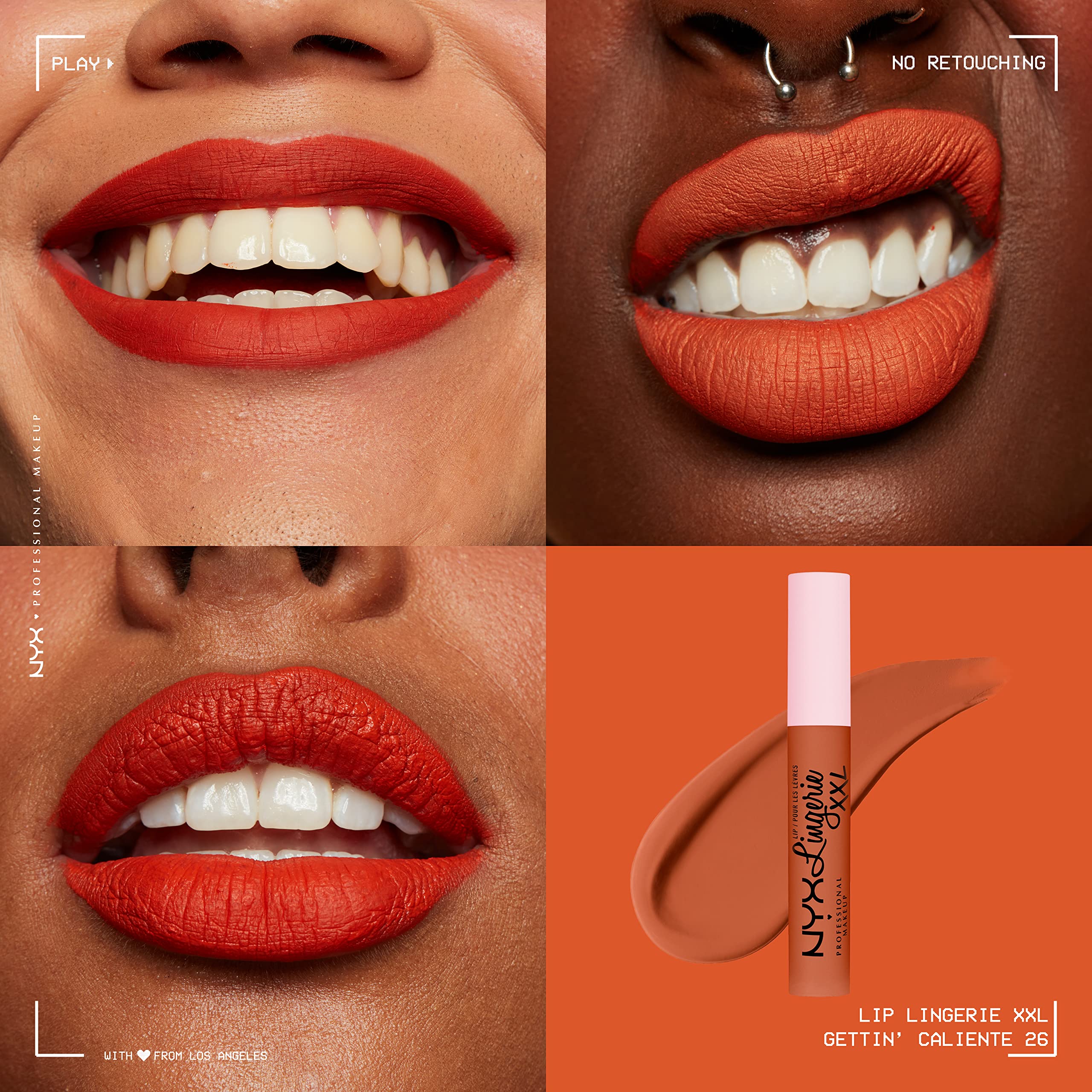 NYX Lip Lingerie XXL Matte, teinte légère offrant un effet naturel durable.