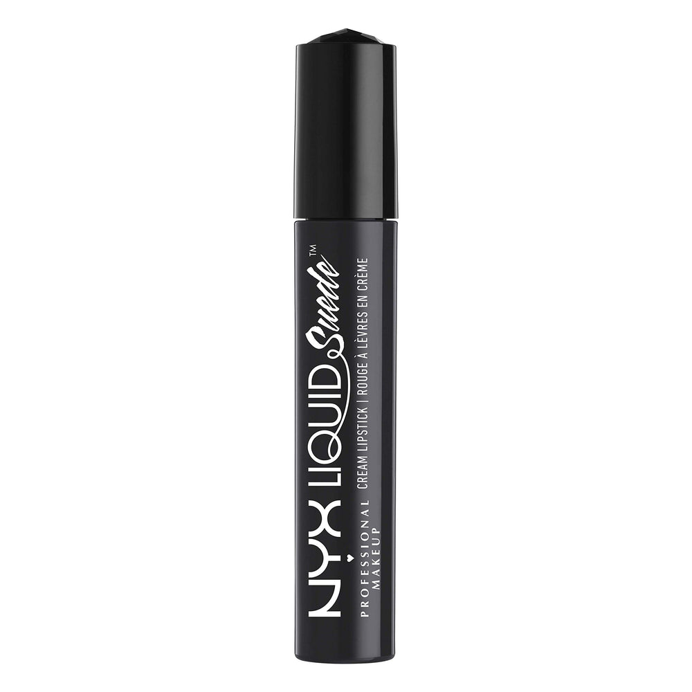 NYX Liquid Suede Alien-échantillon-couleur: échantillon couleur noir velouté pour tester la teinte.