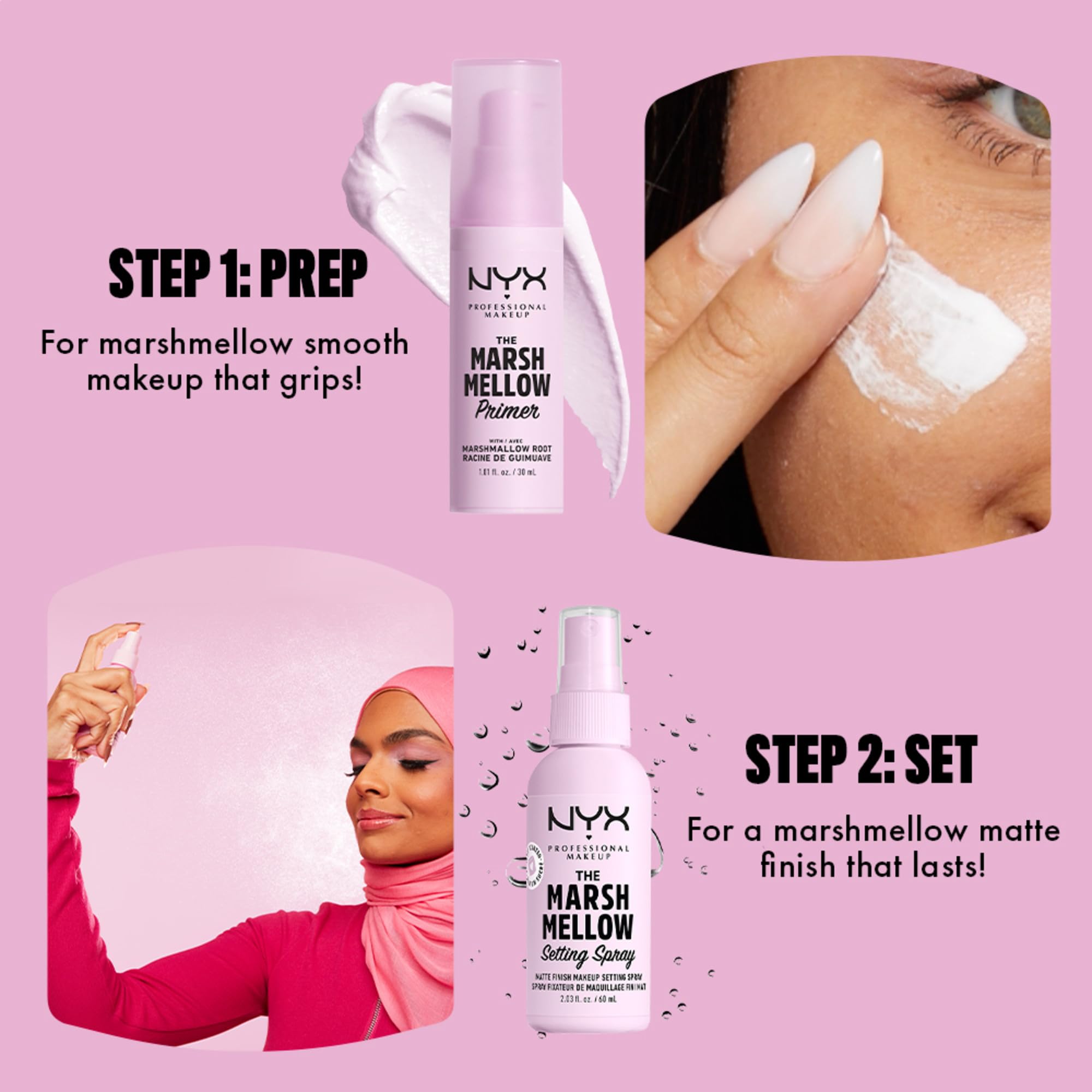 NYX Marshmellow base lissante : pores minimisés pour teint net.