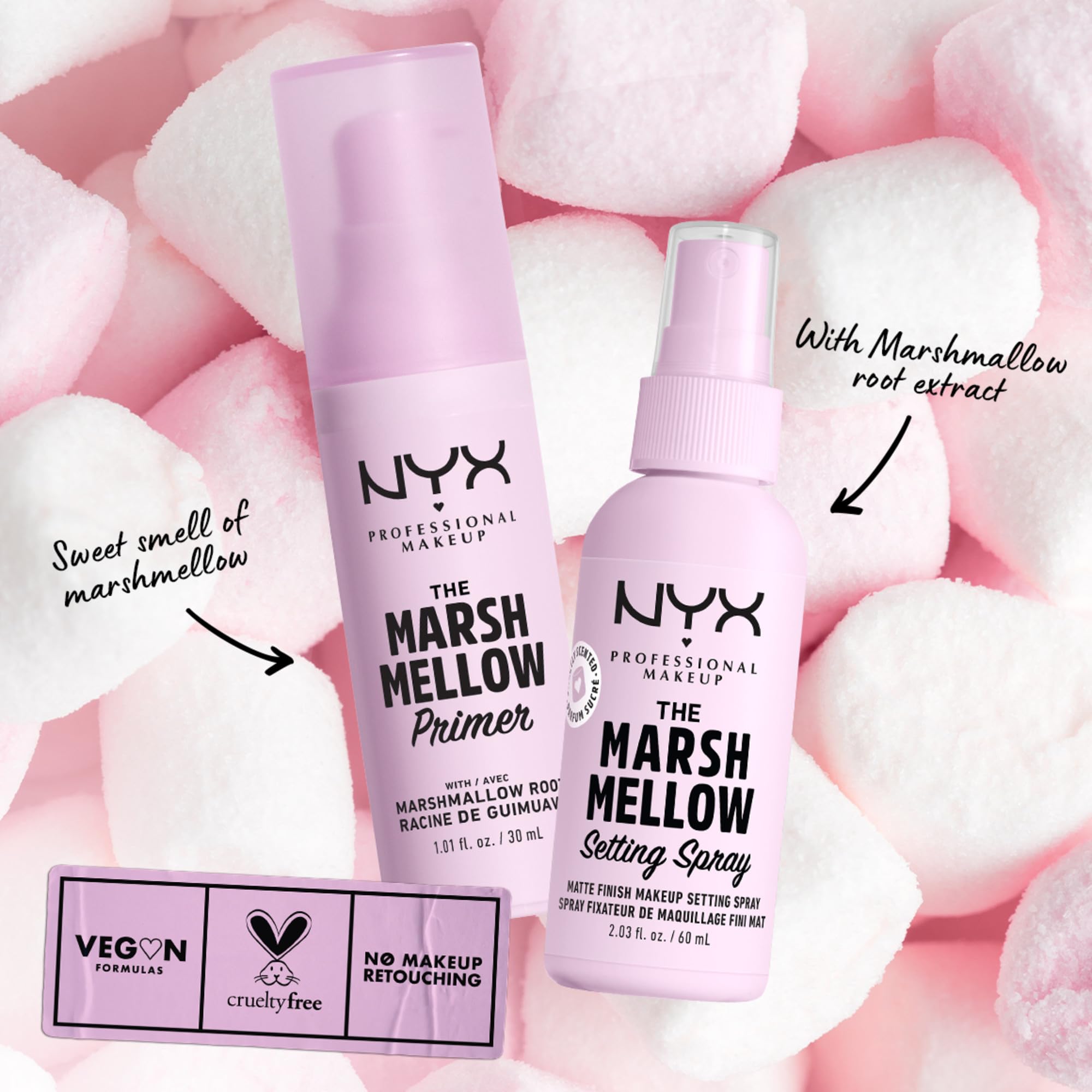 NYX Marshmellow base lissante : teint uniforme et fini doux.