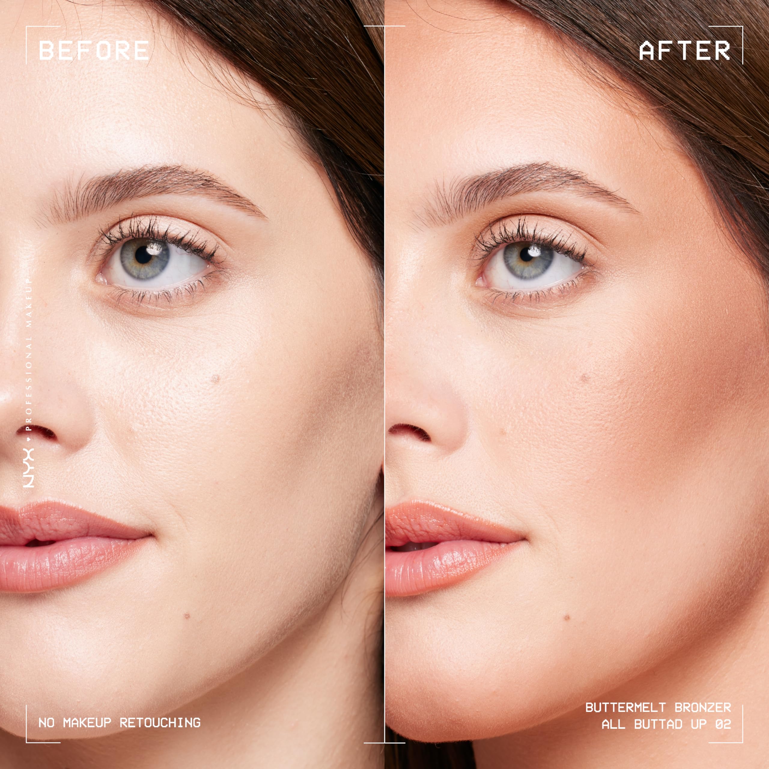 Application du Bronzer Buttermelt avec pinceau dédié pour un bronzage uniforme.