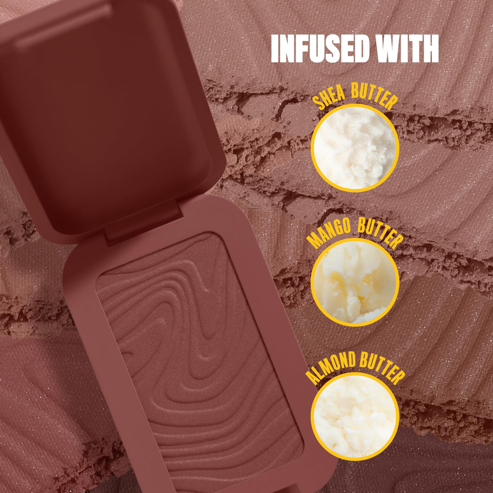 Bronzer Matte Buttermelt de NYX en teinte claire-moyenne neutre sur la peau.