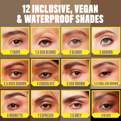 NYX Micro Brow Pencil Espresso : teintes vegan et imperméables pour un rendu durable.