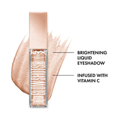 NYX PROFESSIONAL MAKEUP – applicateur doux appliquant l’ombre liquide sur la paupière.