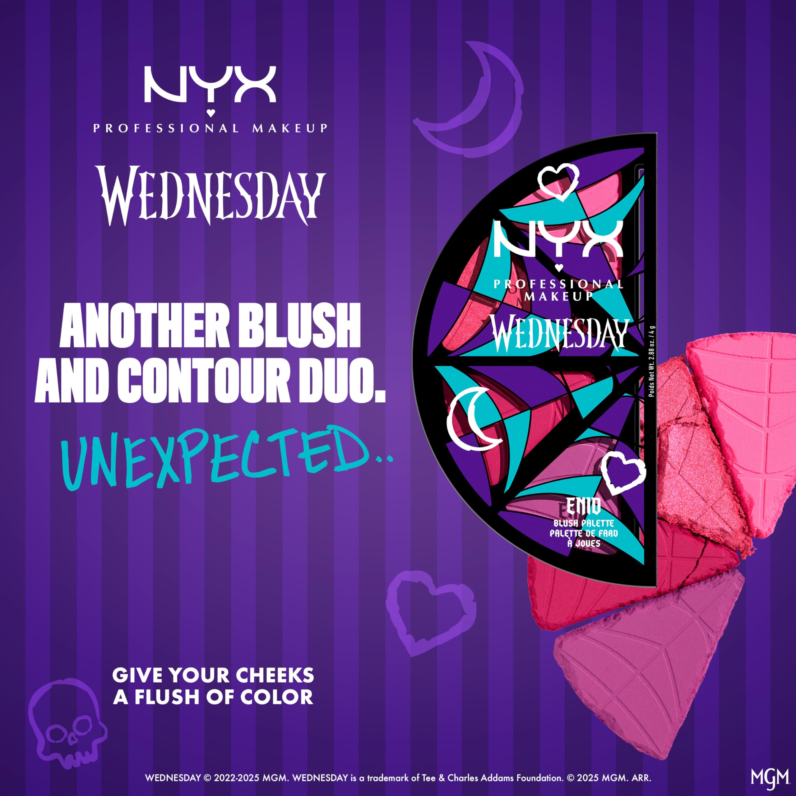 NYX Professional MakeUp, blush verre-teinte Mercredi 03, texture modulable pour look subtil