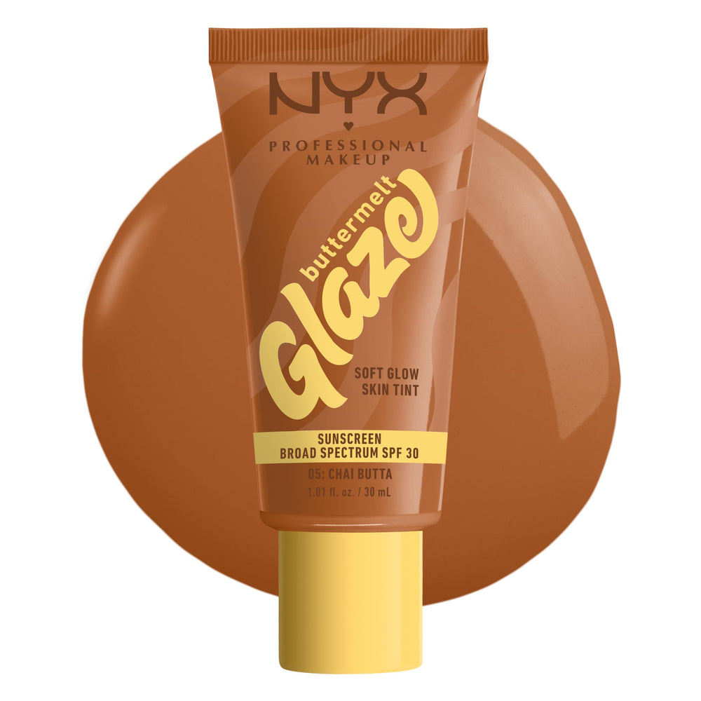 NYX PROFESSIONAL MAKEUP Buttermelt Glaze flacon—éclat lumineux et hydratation légère.