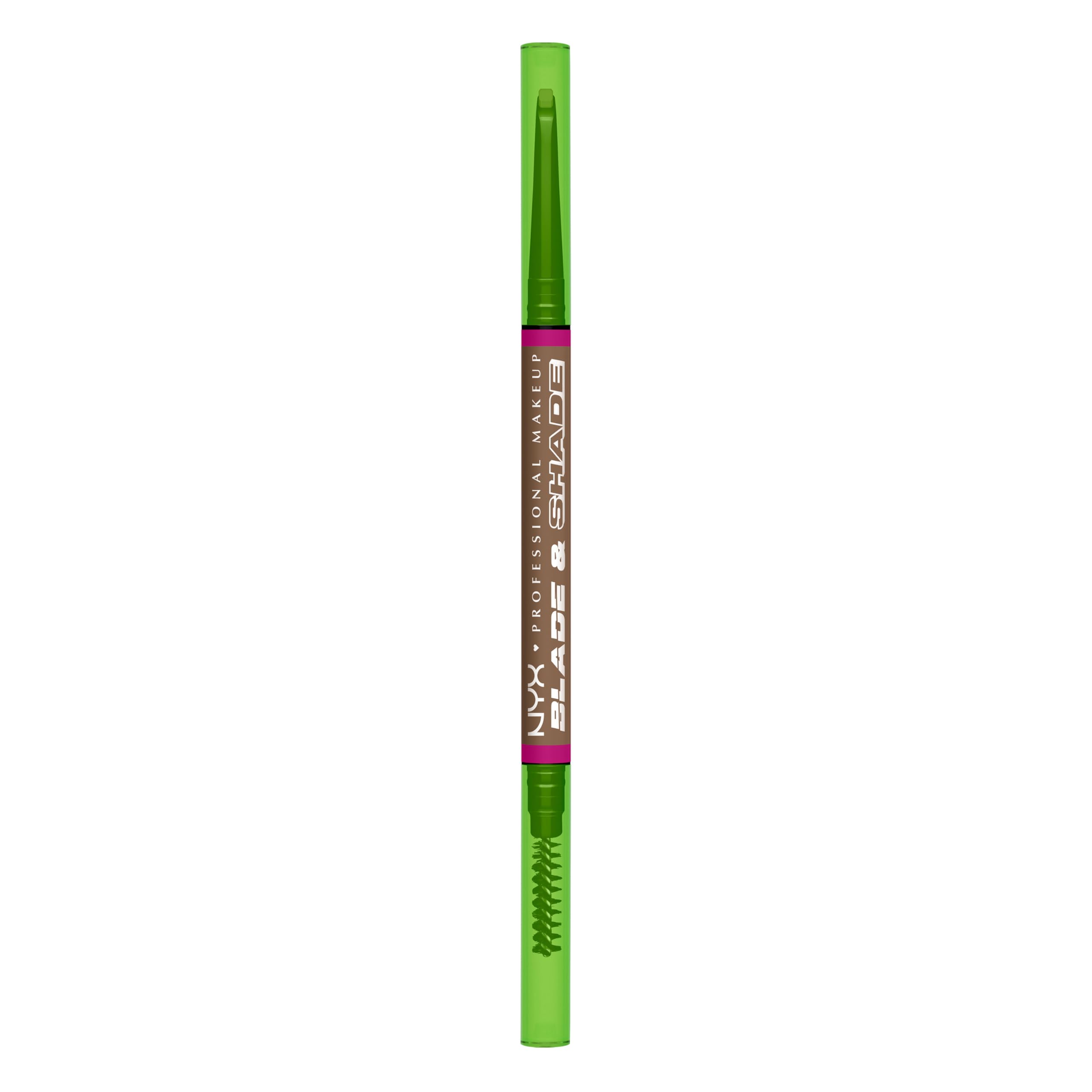 NYX Blade & Shade : crayon sourcils nano double-tranchant pour traits fins et naturels.